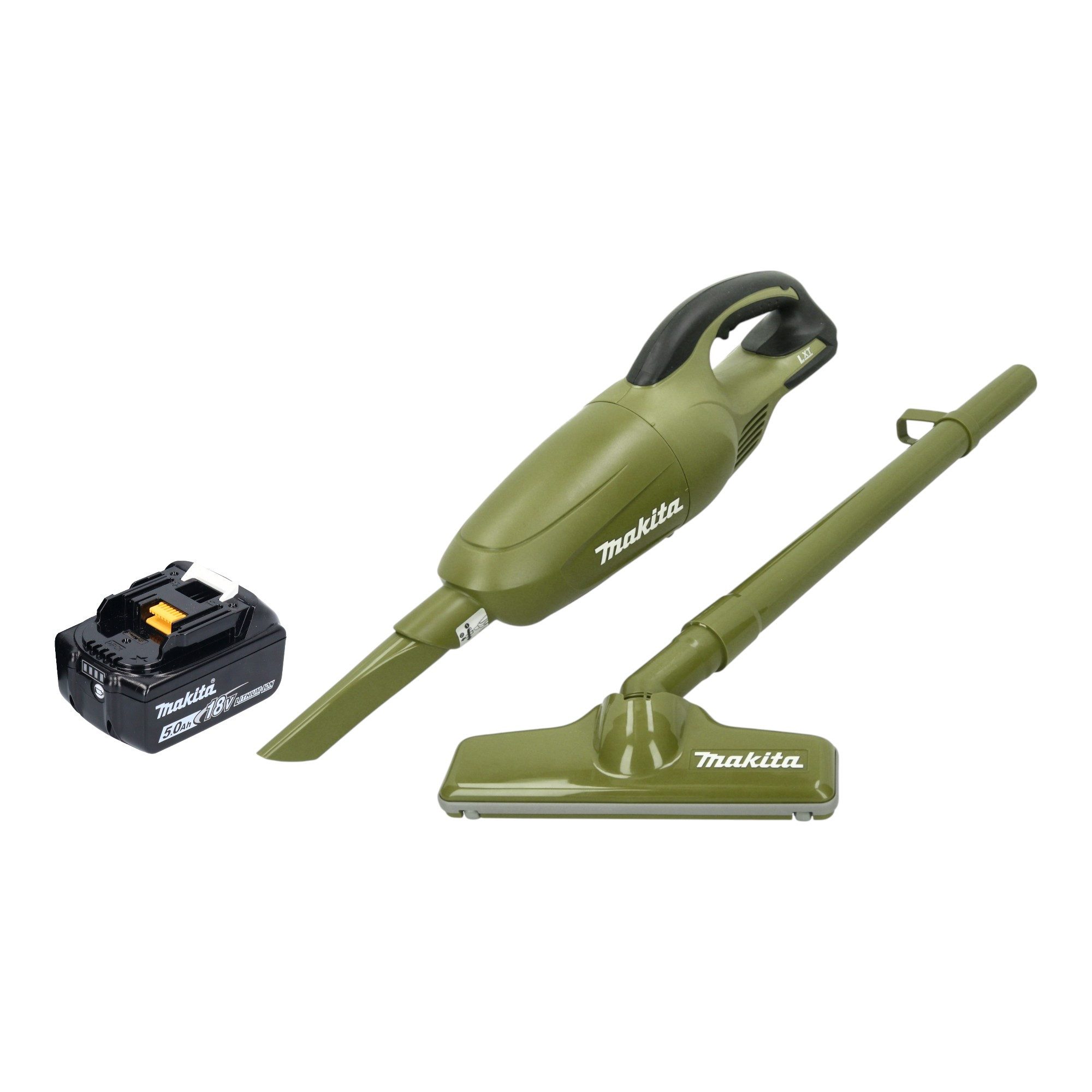 Makita Akku-Handstaubsauger DCL 180 TO Akku Staubsauger 18 V 0,65 l Olive Outdoor Adventure Serie