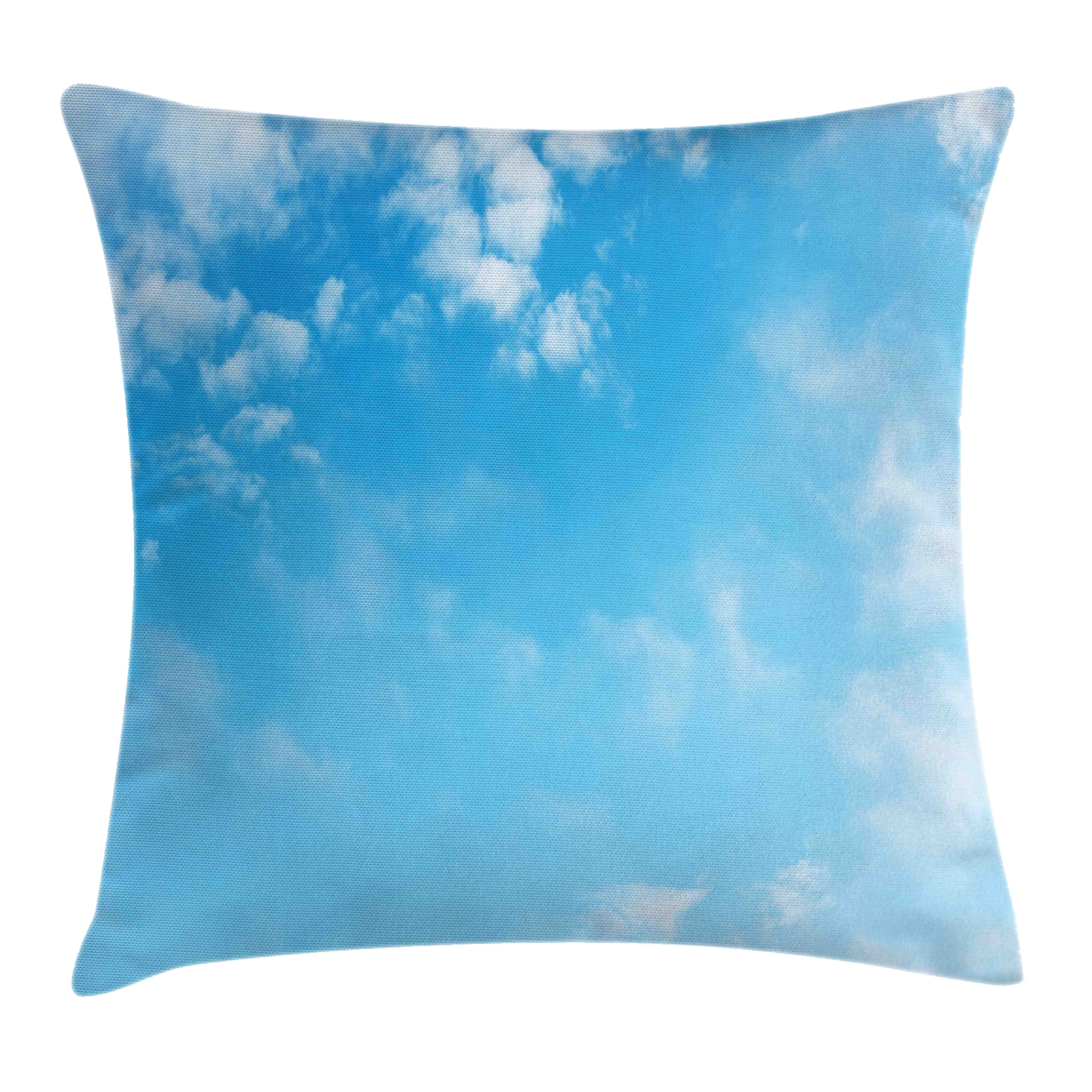 mit Farben Geöffnet Blau Wolken Beidseitiger Klaren Kissenbezüge Waschbar Sommer-Himmel Druck, (1 Farbfesten Stück), Kissenhülle mit Reißverschluss Abakuhaus mit