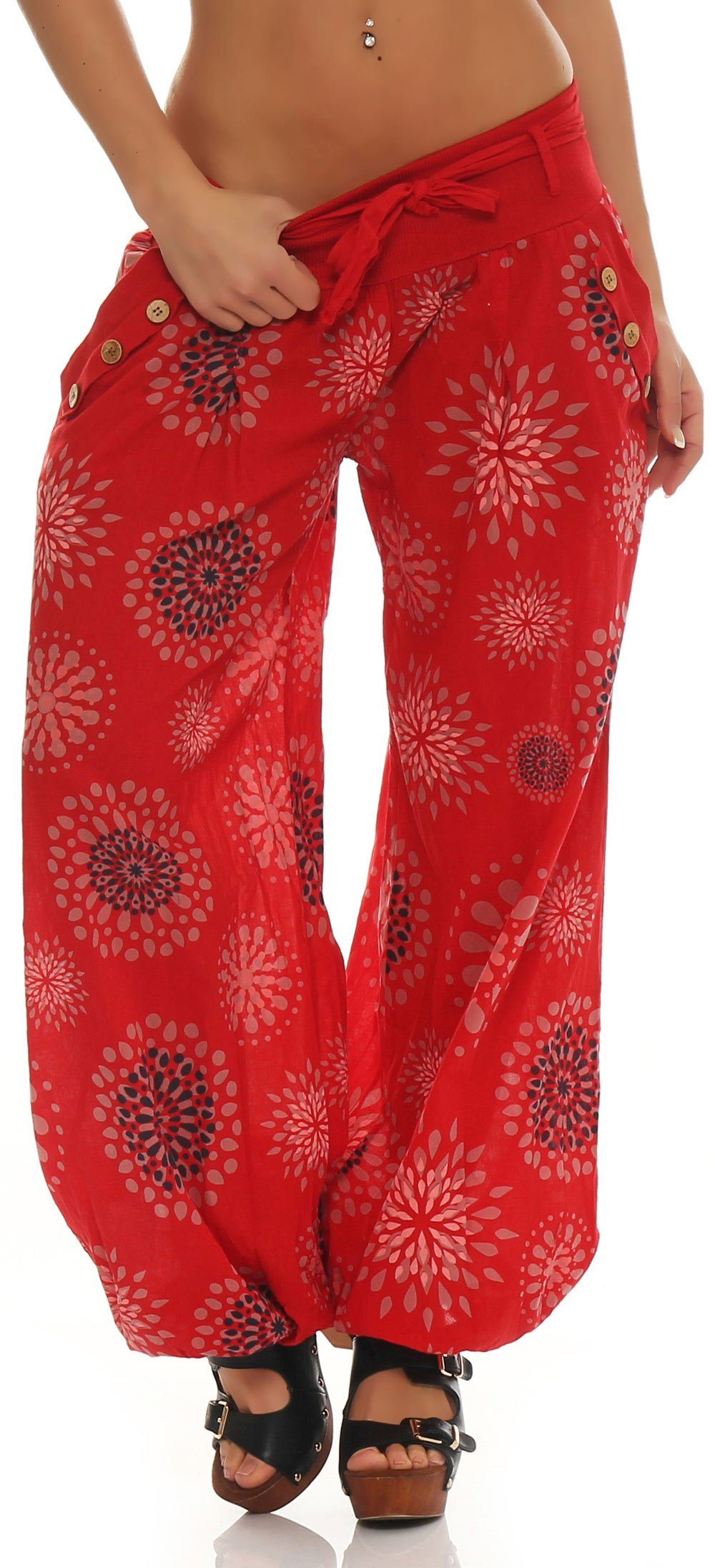 malito more than fashion Haremshose 3481 Pumphose Aladinhose mit Print Einheitsgröße