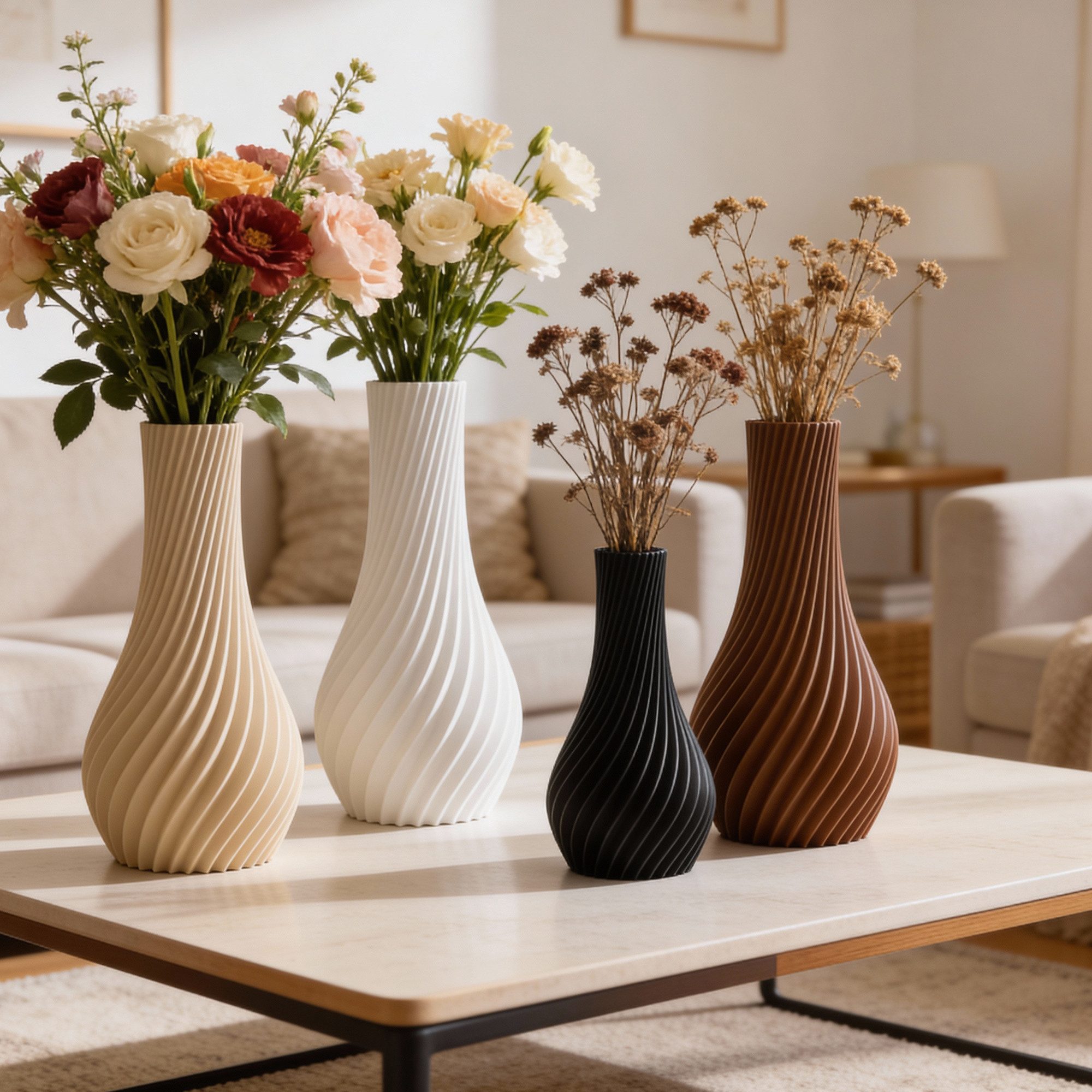 natumo Tischvase Vase Longi Weiß 12 cm – Bild 5 von 5