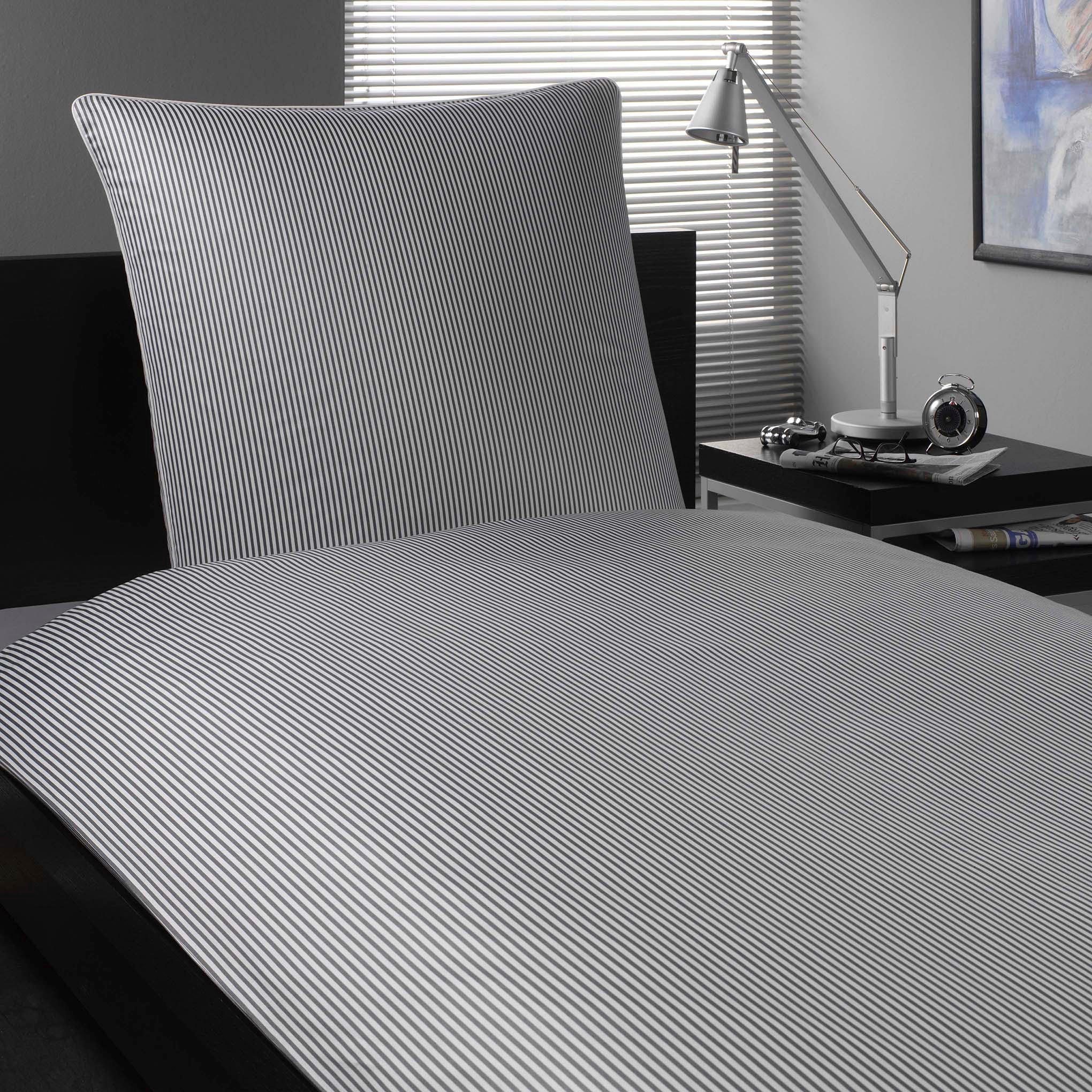 Elegante Bettwäsche Hamburger Streifen, Mako-Satin, 2 günstig online kaufen
