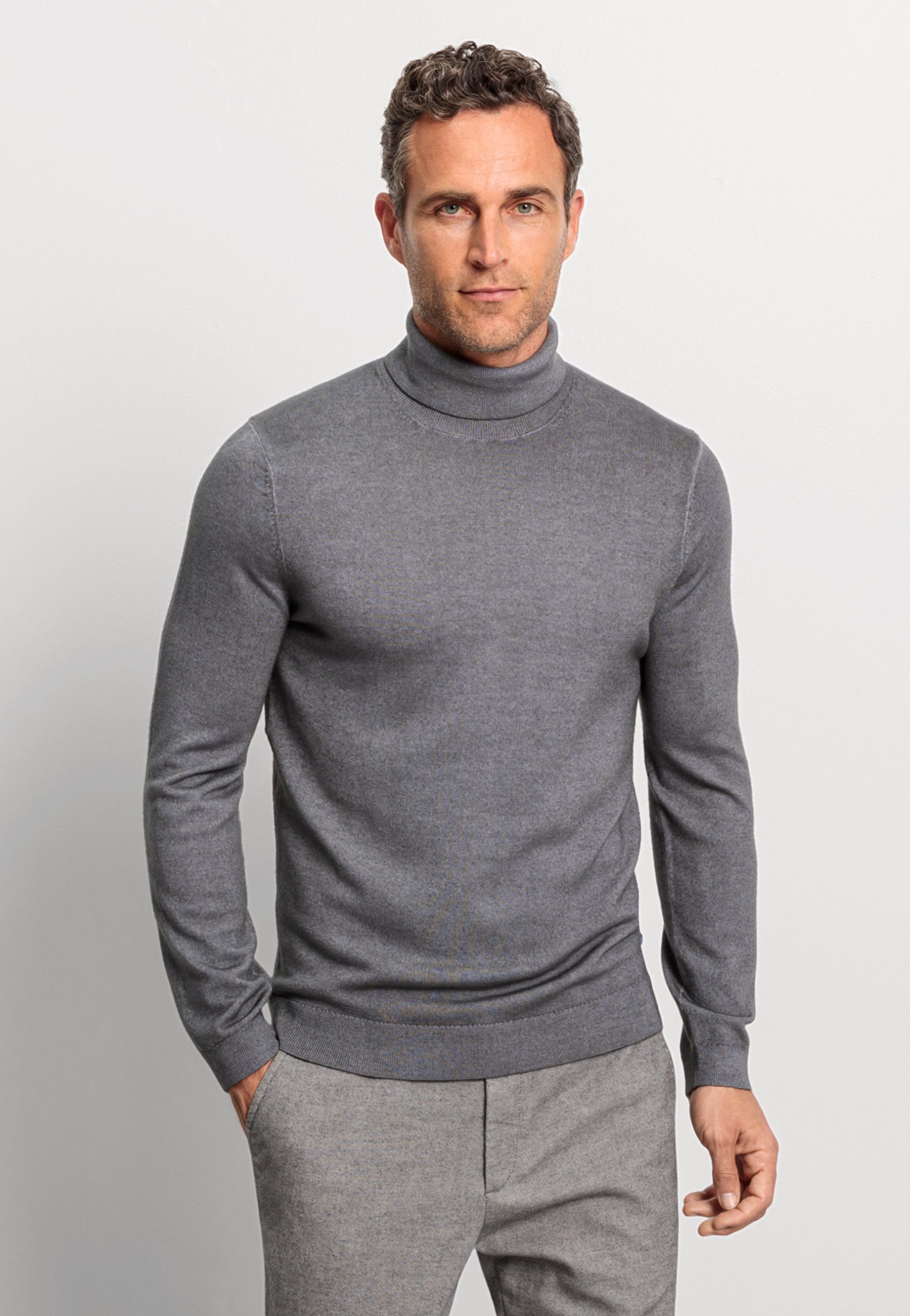 OLYMP Rollkragenpullover OLYMP Casual Strick, Rollkragen