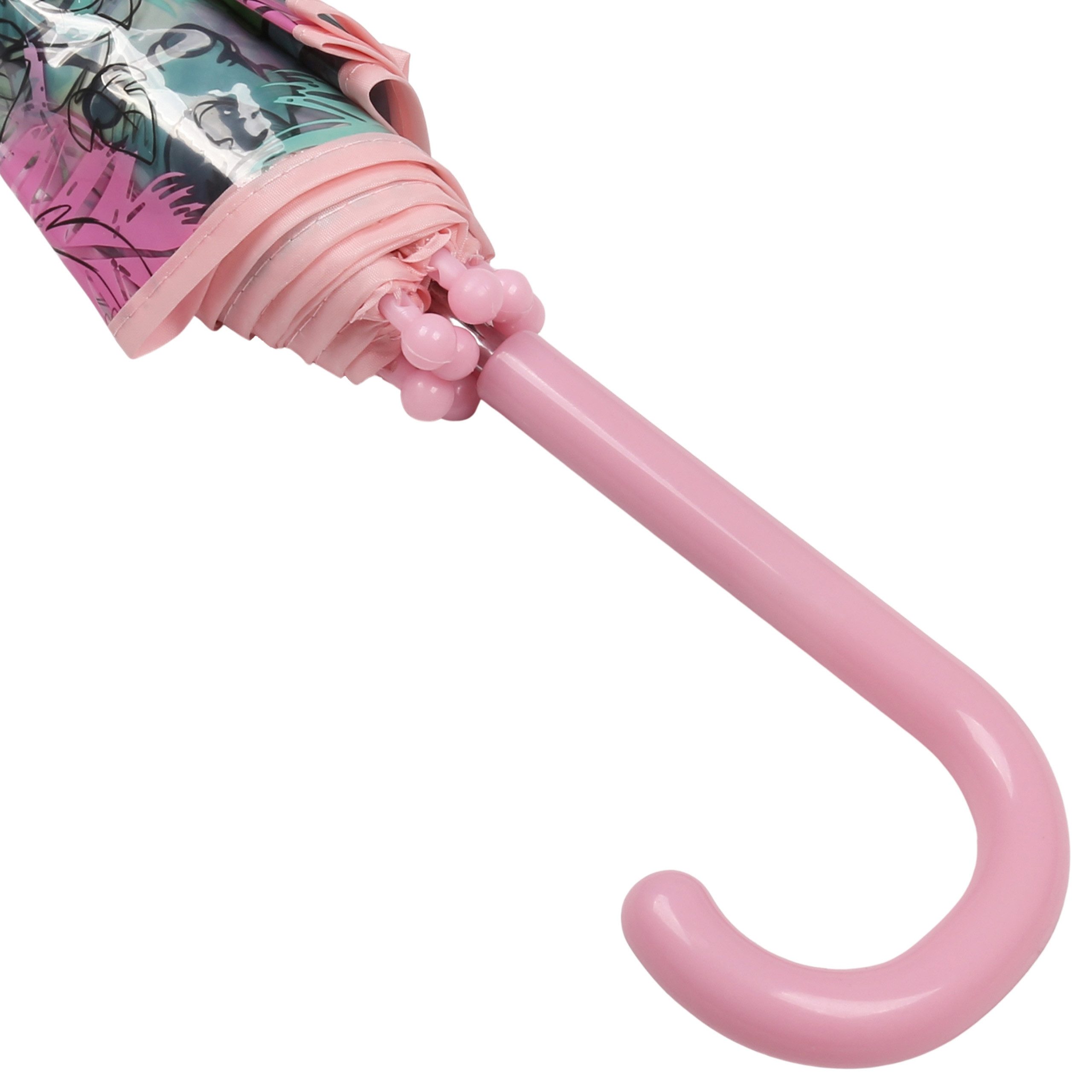 Disney Taschenregenschirm DISNEY Stitch Bunter faltbarer Automatikschirm, für Mädchen