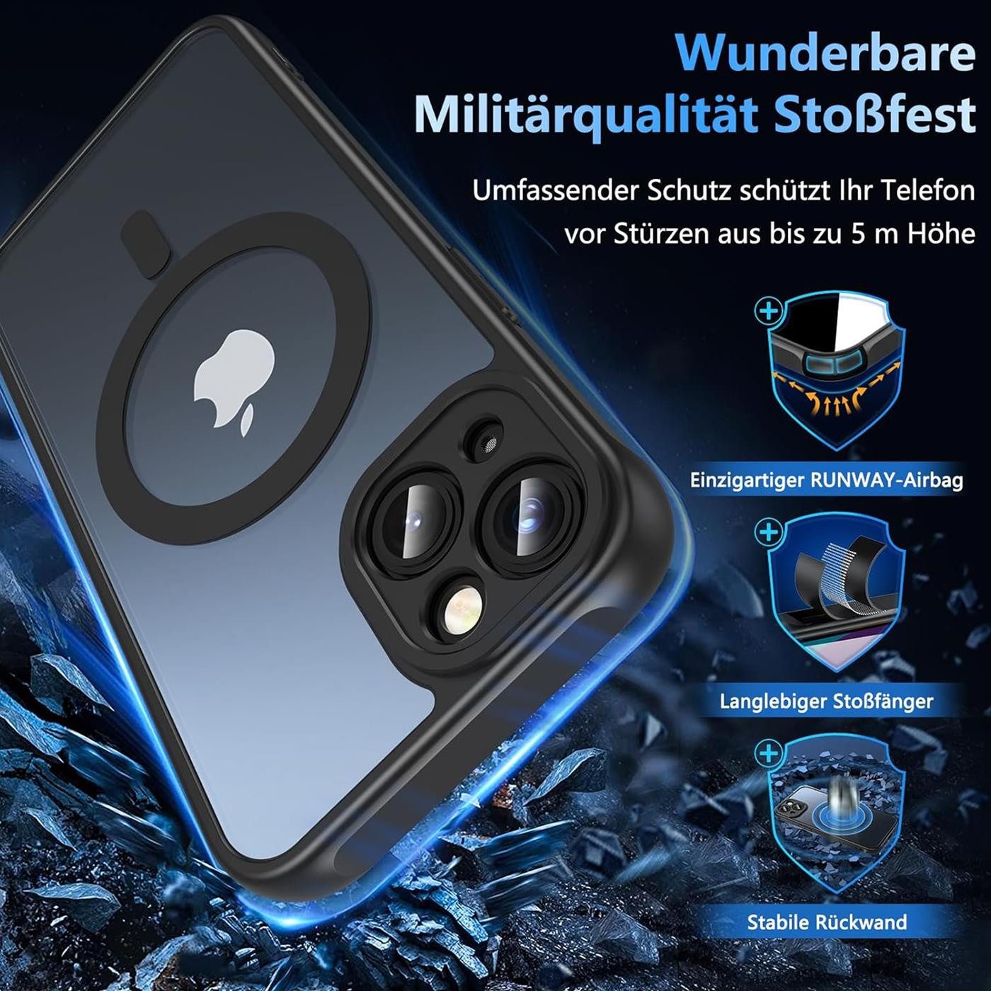 CoolGadget Handyhülle für Apple iPhone 12 6,1 Zoll, Kamera Schutz Hülle Silikon Hard Case Schutzhülle für Magsafe Zubehör – Bild 5 von 5