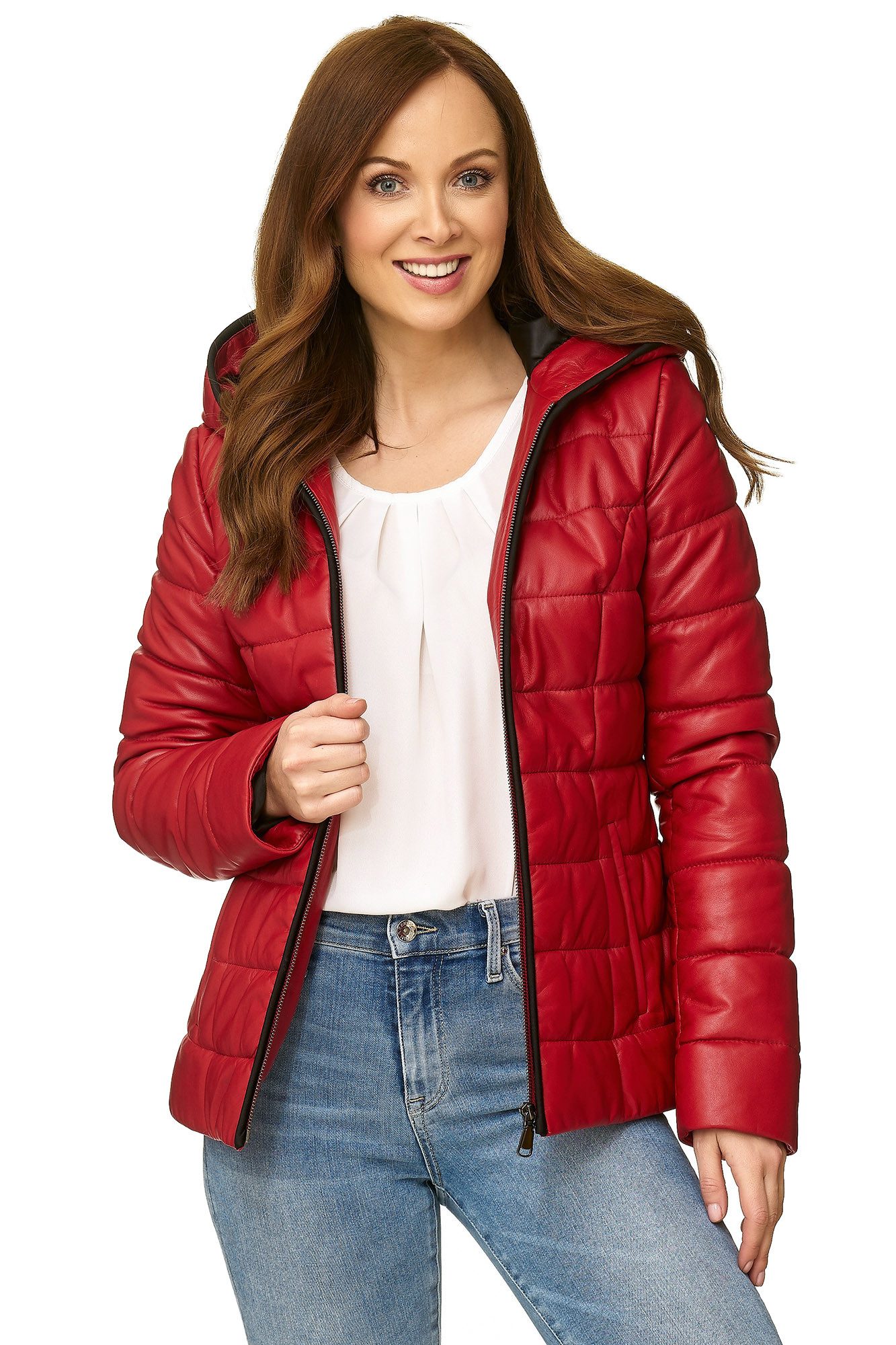 S&A Ledermoden Lederjacke Cyble •	Modischer Stepp-Look günstig online kaufen