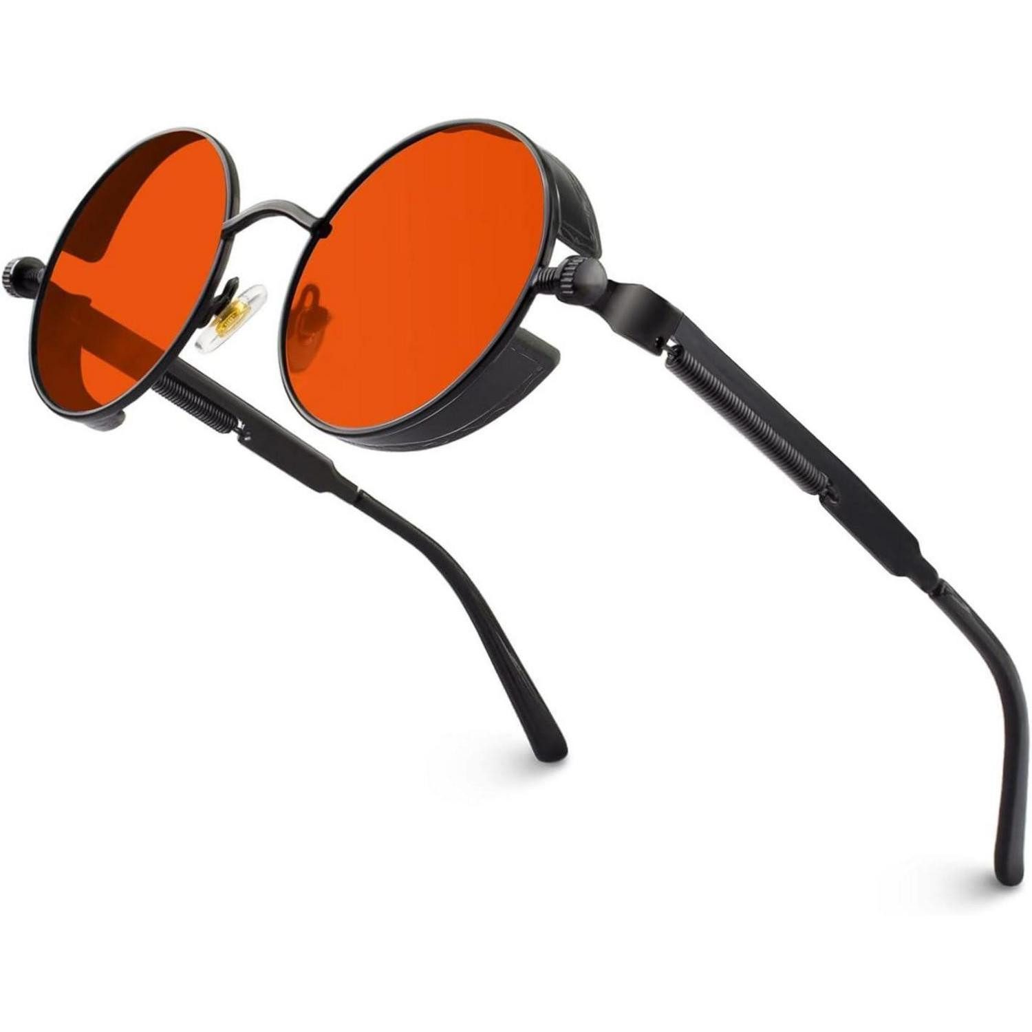 LuxusKollektion Retrosonnenbrille Sonnenbrille Polarisiert Metallrahmen UV400 Herren 1.1 Schwarz Rot (1-St)