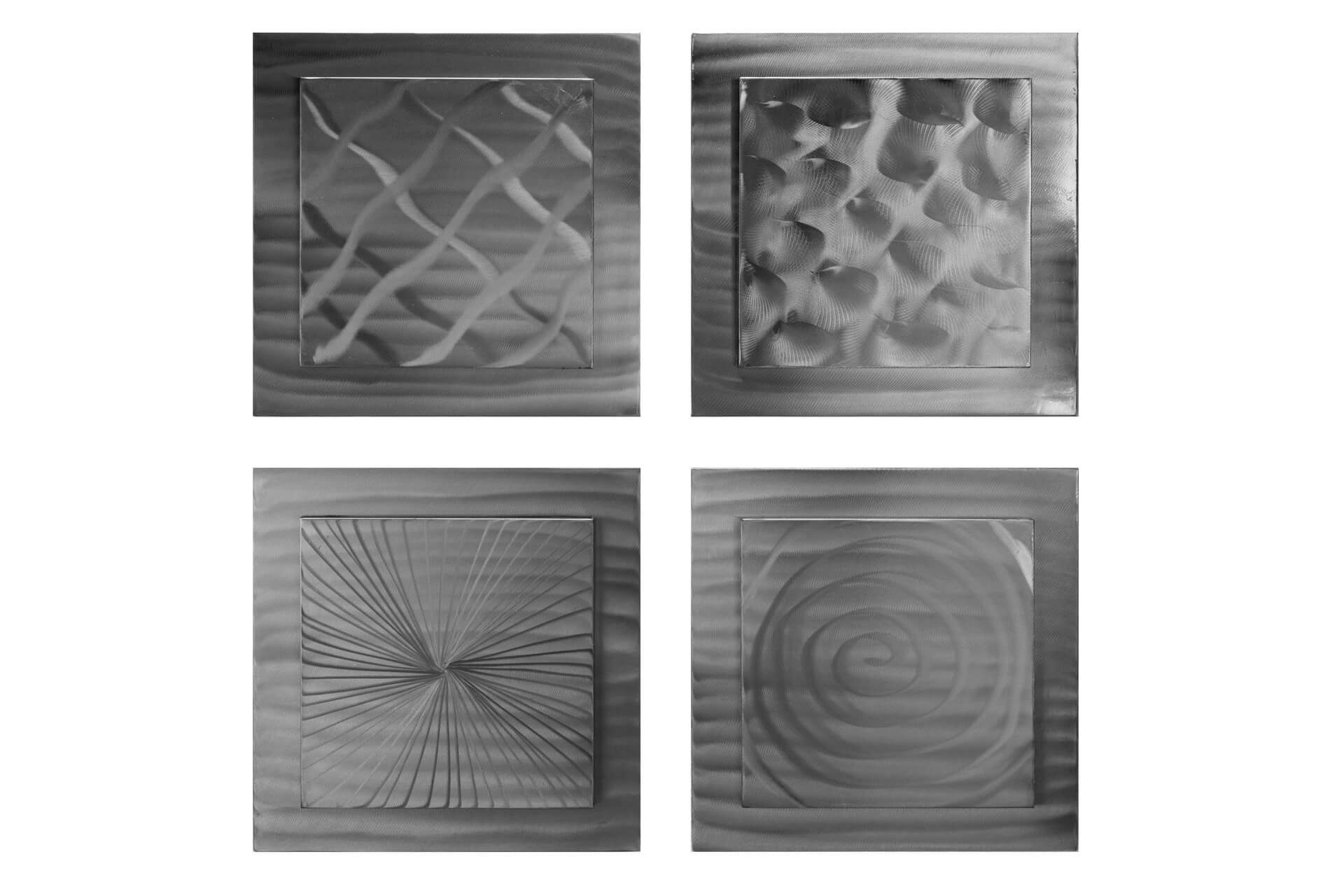 KUNSTLOFT Wanddekoobjekt Variety of Patterns 74x74x3 cm, handgefertigte Wanddeko Metall