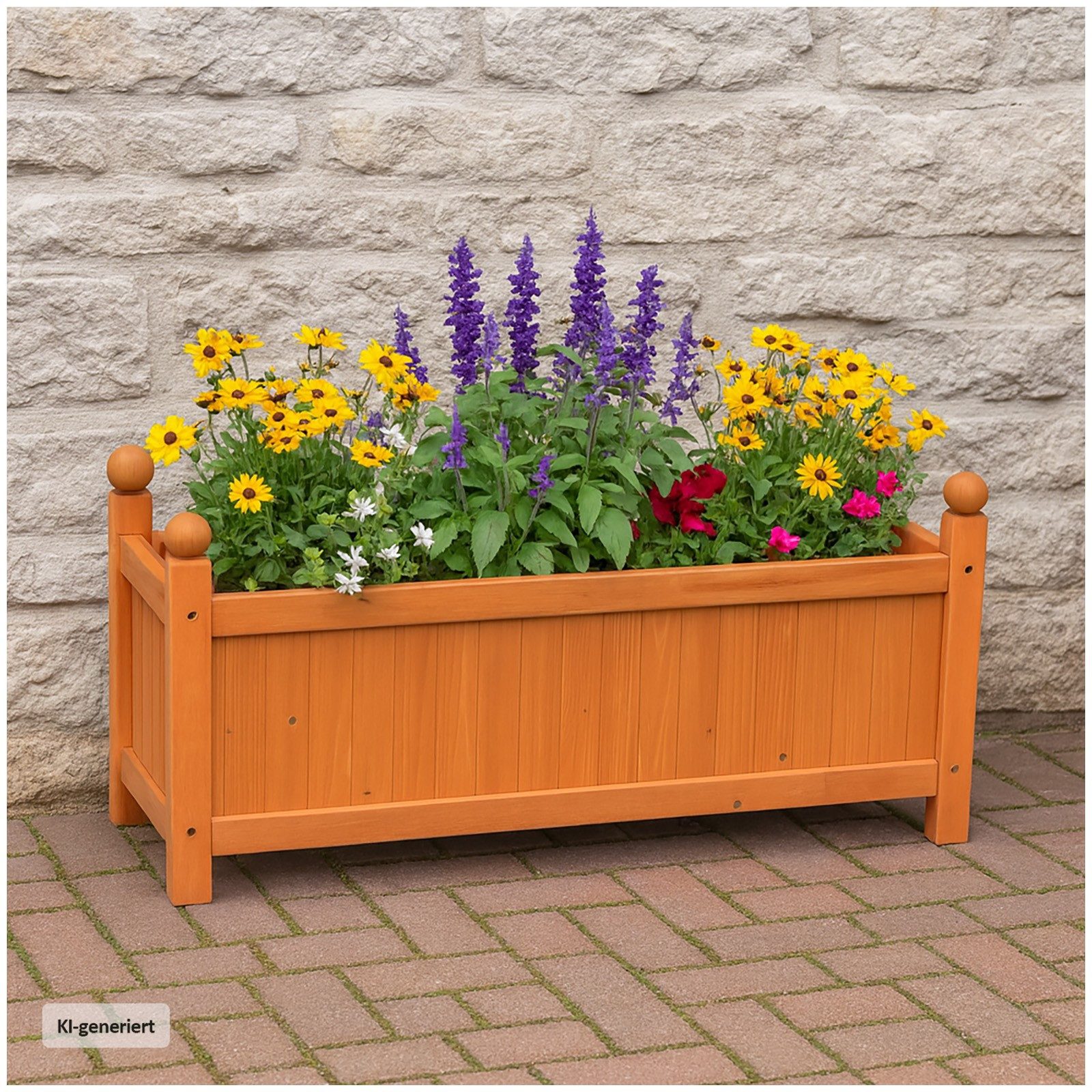 HTI-Living Blumenkasten Holz-Pflanzkasten in Braun (Stück, 1 St., 1 Blumenkasten ohne Dekoration), Blumenkasten