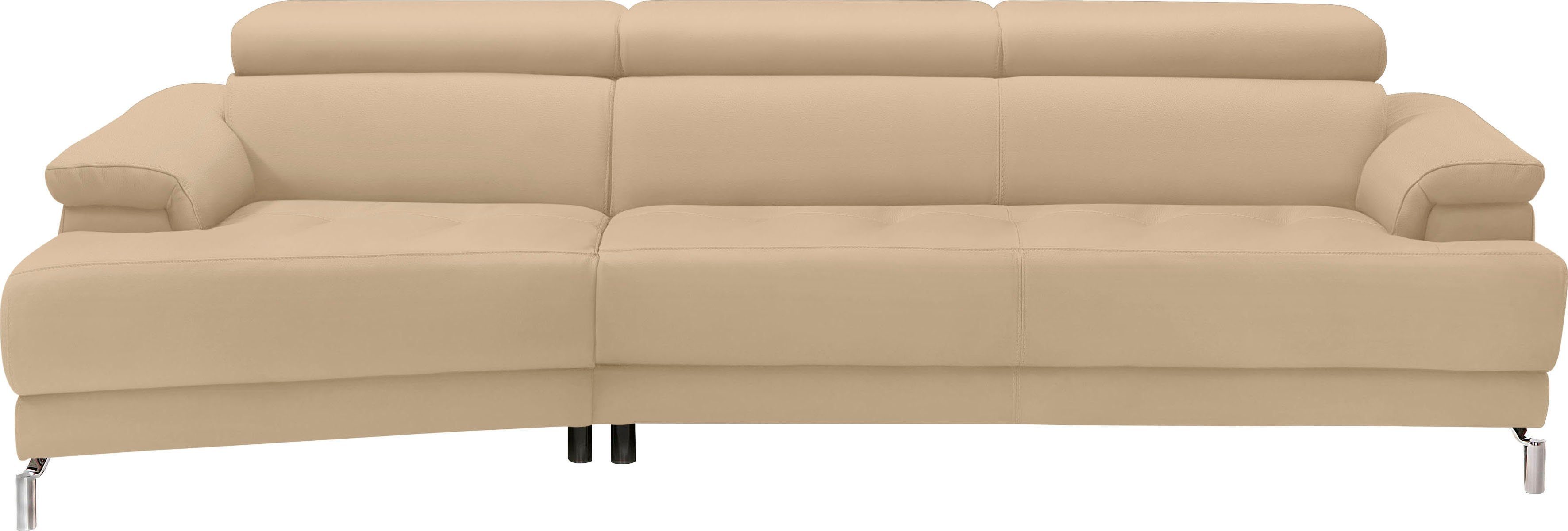 Egoitaliano Ecksofa Soul, extravagantes Designsofa, Megasofa, super bequem, tolle Details, mit Trapez-Abschlußelement, inkl verstellbarer Kopfteile