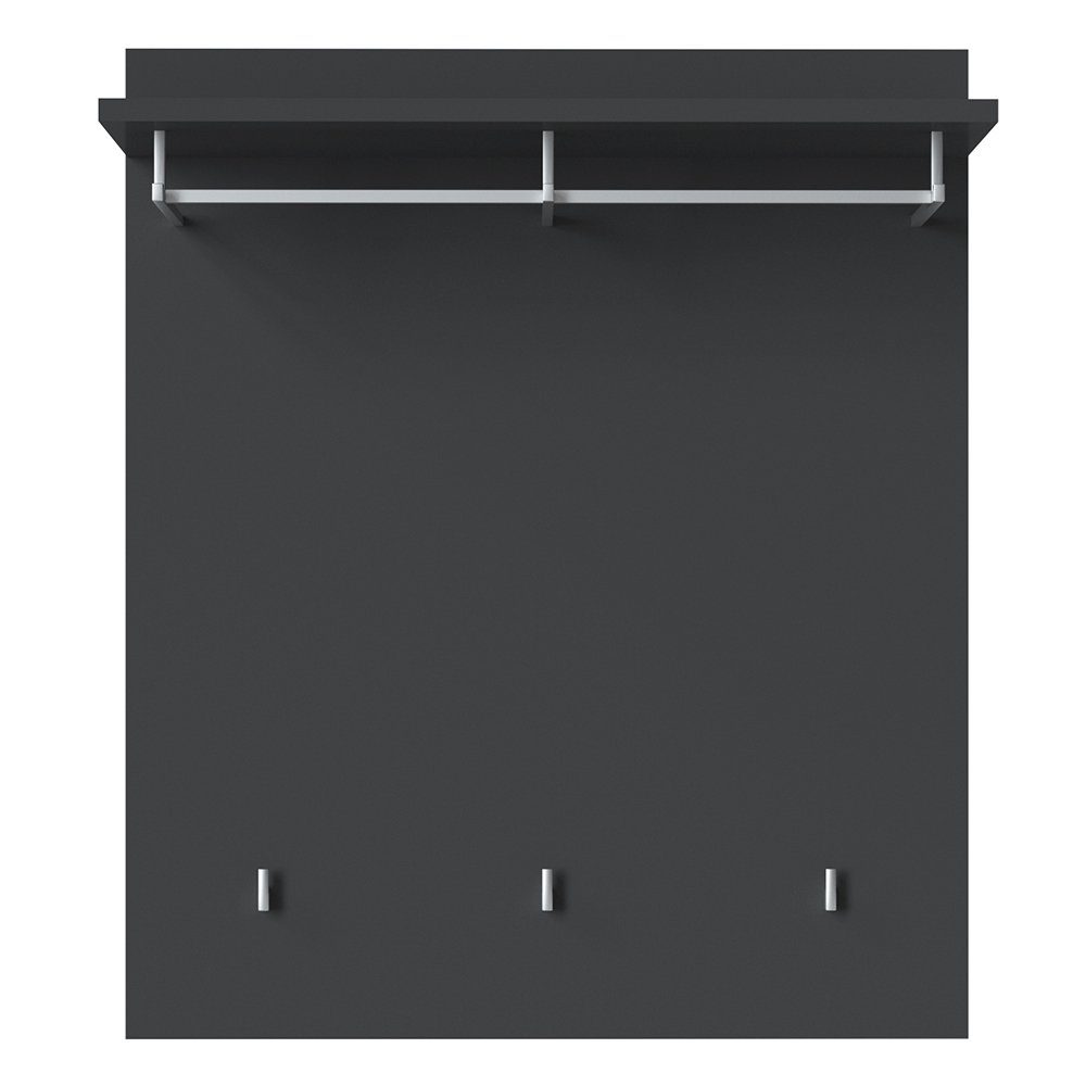 Lomadox Garderobenpaneel SUNBURY-129, Wandgarderobe anthrazit Kleiderstange günstig online kaufen