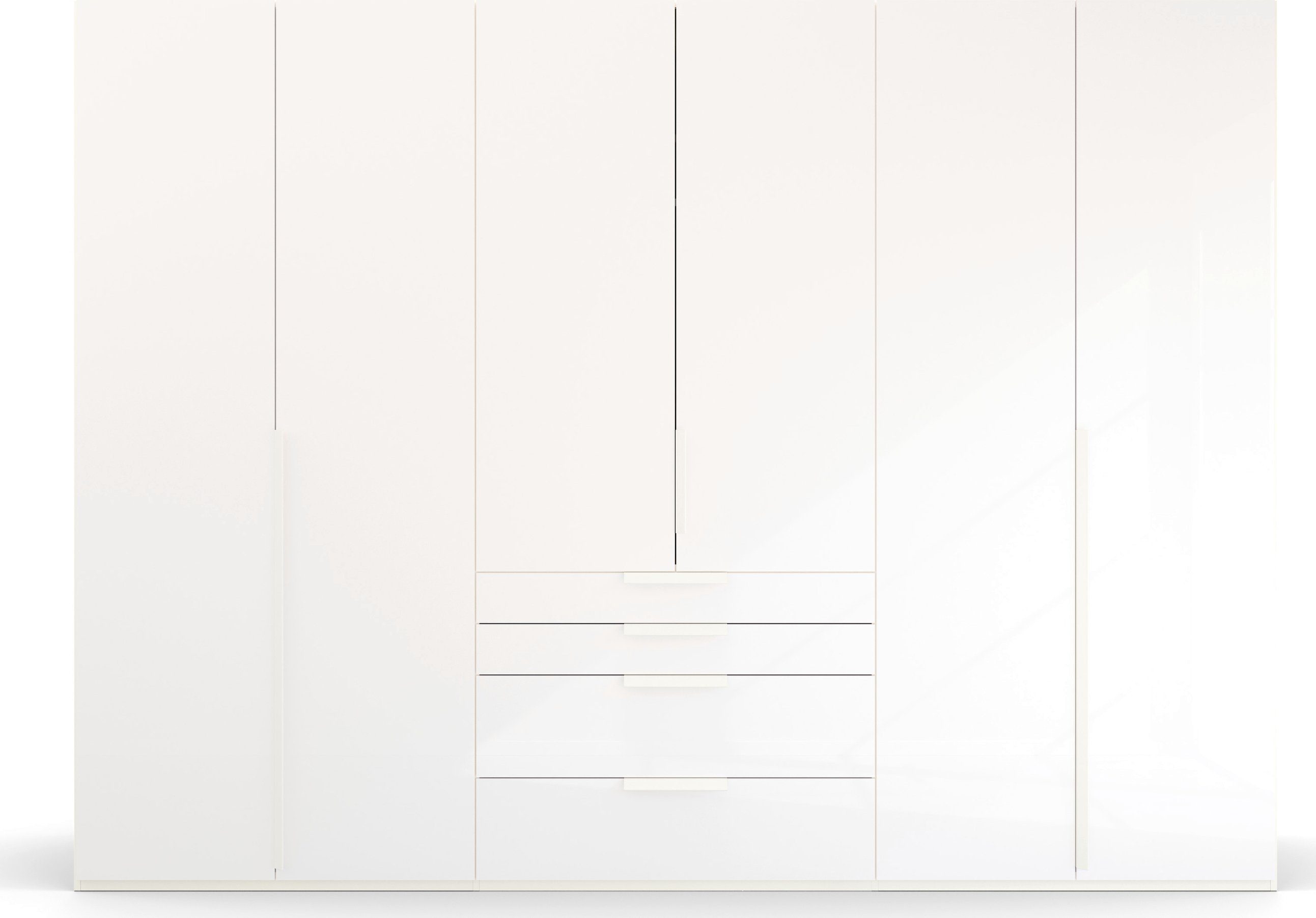rauch Drehtürenschrank Kleiderschrank Schrank Garderobe Wäscheschrank PURISMA Glasfront (in den Breiten 151/201/251/301 cm, inkl. SOFT-CLOSE-FUNKTION) mit Schub – Bild 3 von 5