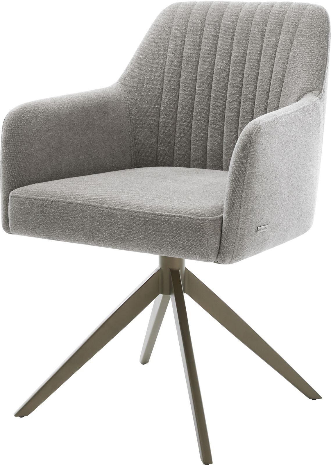 DELIFE Polsterstuhl Greg-Flex, Kreuzgestell breit Effektfinish günstig online kaufen