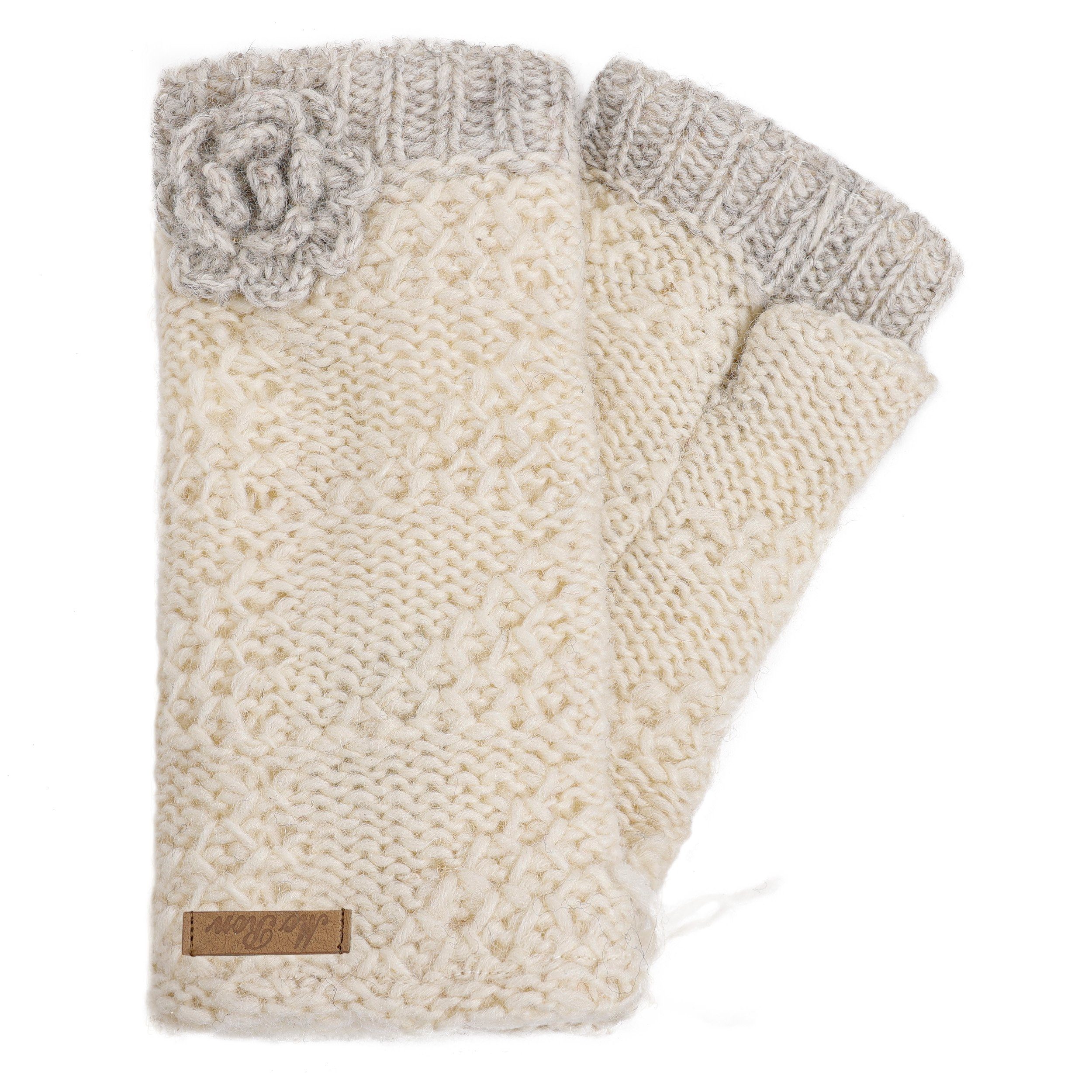 McRon Armstulpen Pulswärmer Modell Lana gefüttert mit Fleece, hoher Schurwollanteil, mit Daumen