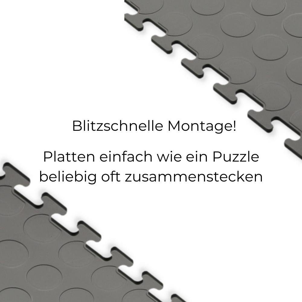 GarPet Klickfliesen 20x Klickfliesen Bodenplatte Kunststoff Balkon
