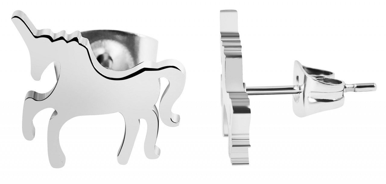 Adelia´s Paar Ohrhänger Neuheit 2025 - Mädchen Ohrstecker aus poliertem Edelstahl