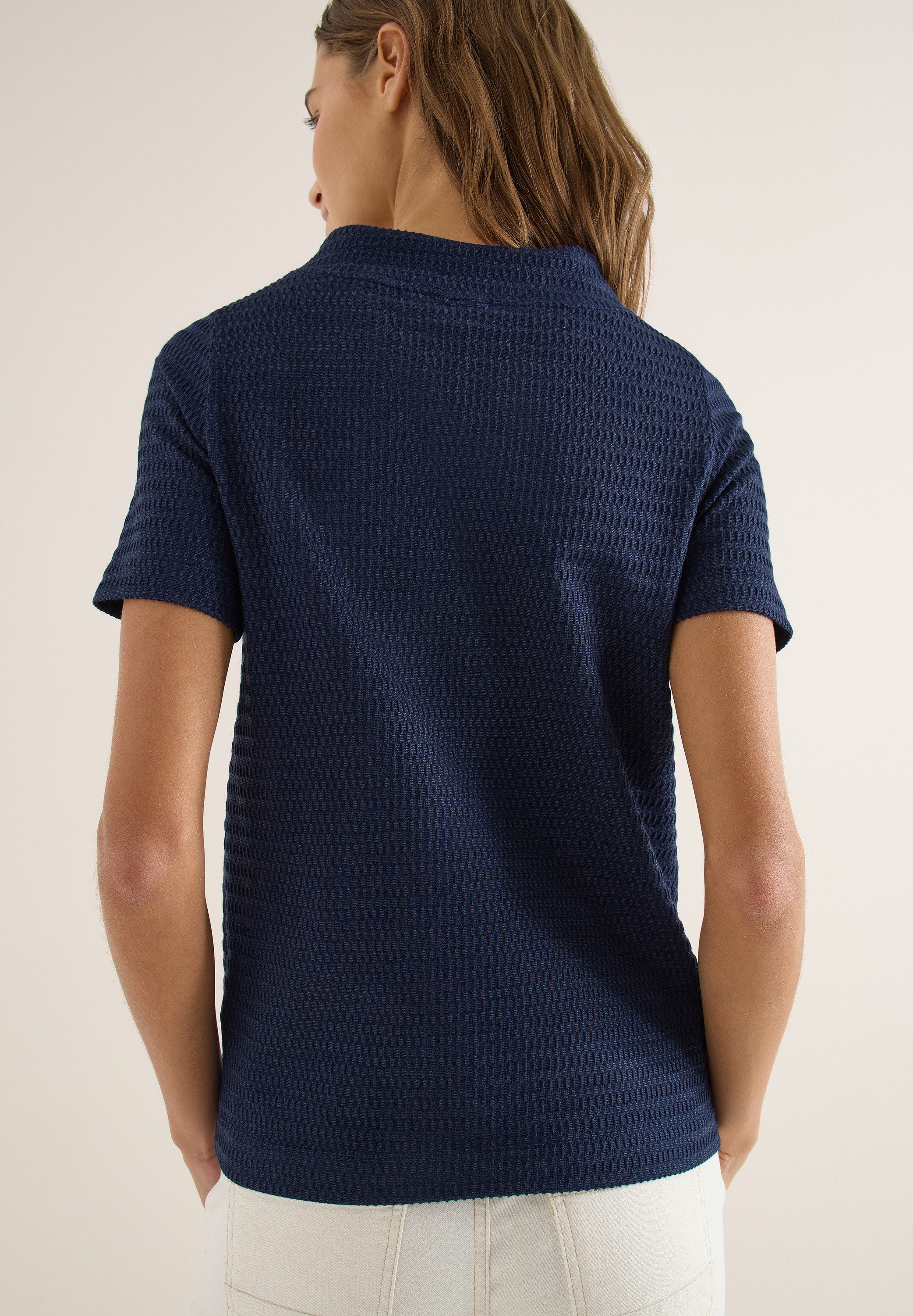CECIL Kurzarmshirt in Two-Tone-Optik