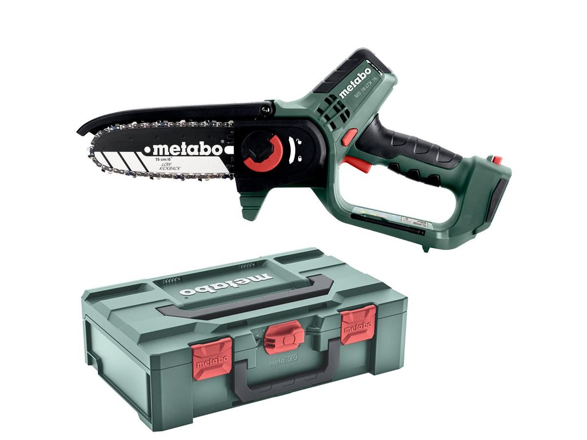 metabo Akku-Kettensäge Gehölzsäge MS 18 LTX 15, 15 cm Schwertlänge, Solo Ve günstig online kaufen