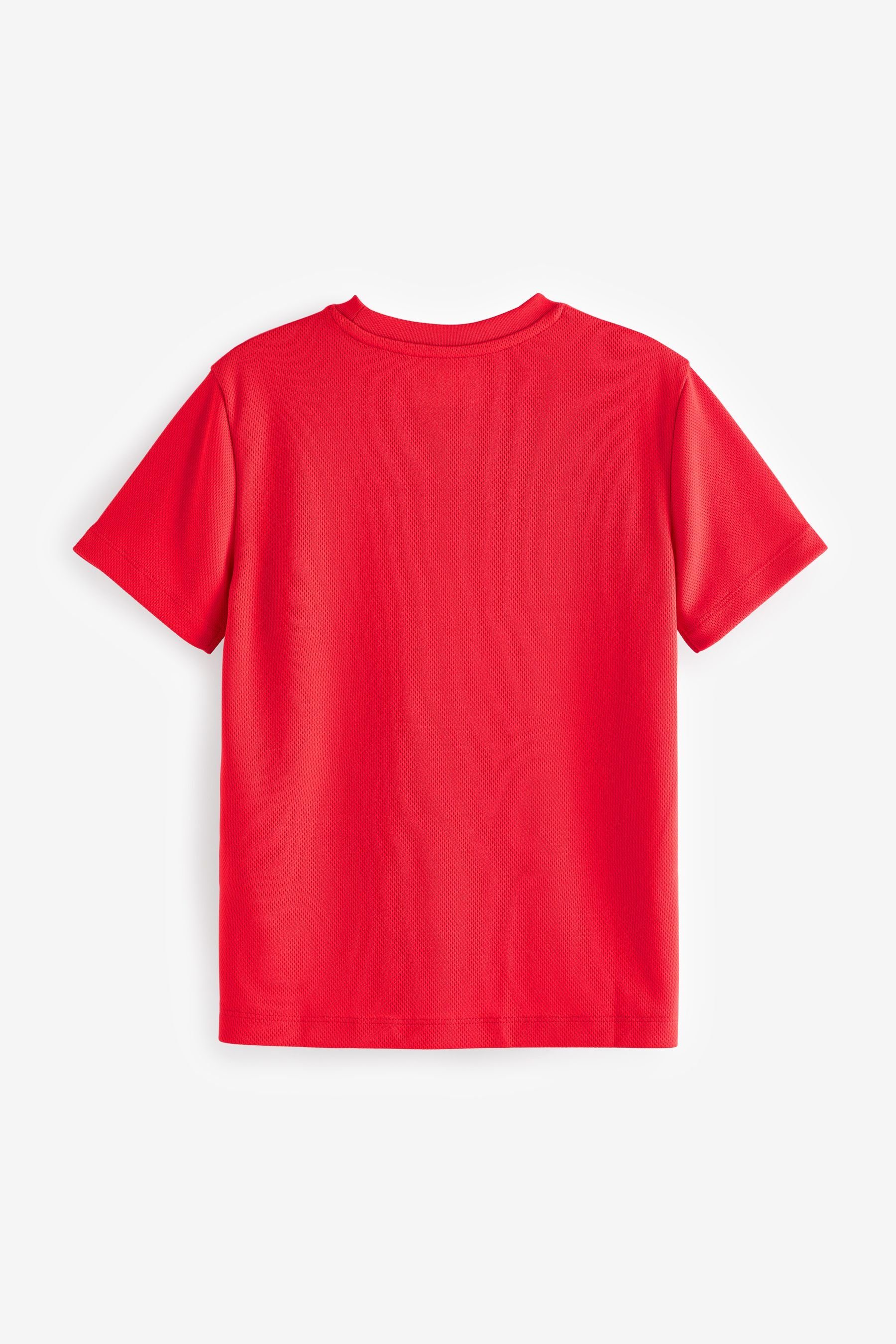 (1-tlg) T-Shirt Sport-T-Shirt Red Next