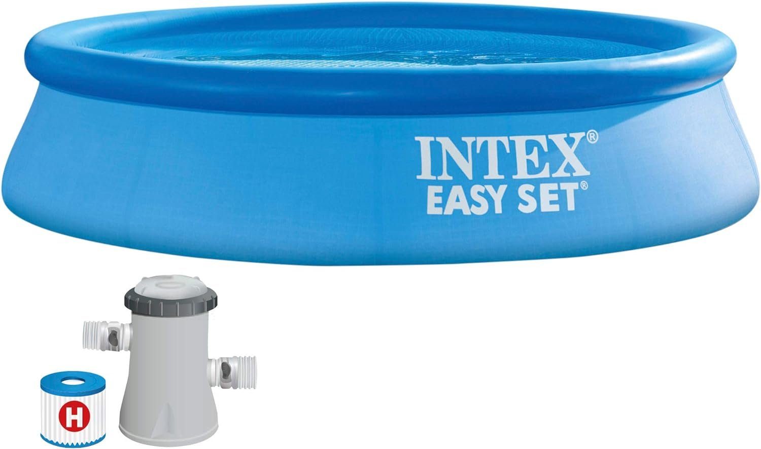 Intex Pool INTEX 28118 Schwimmbad Pool Easy Ø 305 x 61 cm mit Filter