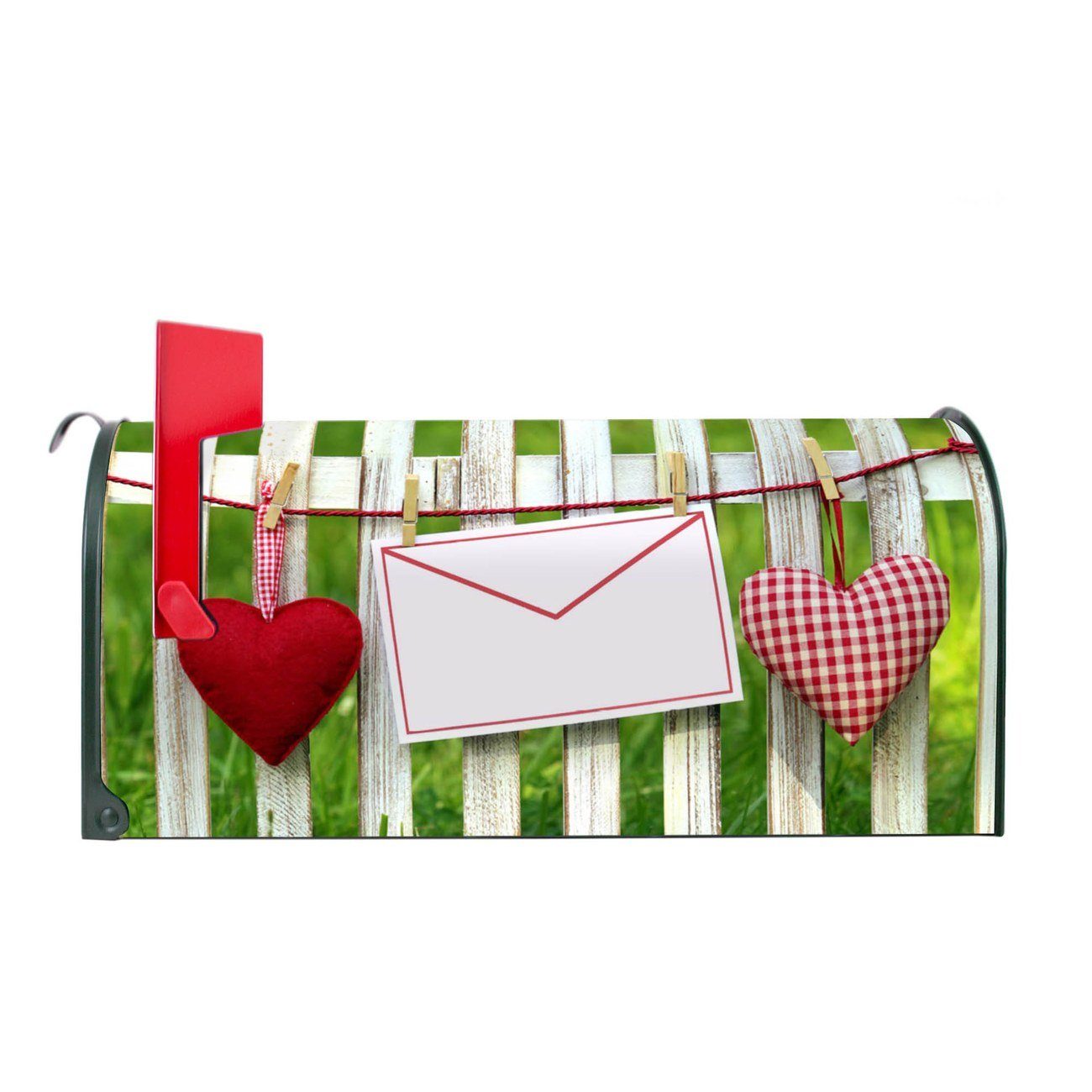 (Amerikanischer original Briefkasten, Mailbox x 17 22 Amerikanischer banjado Briefkasten grün Gartenzaun aus cm 51 x USA), Mississippi