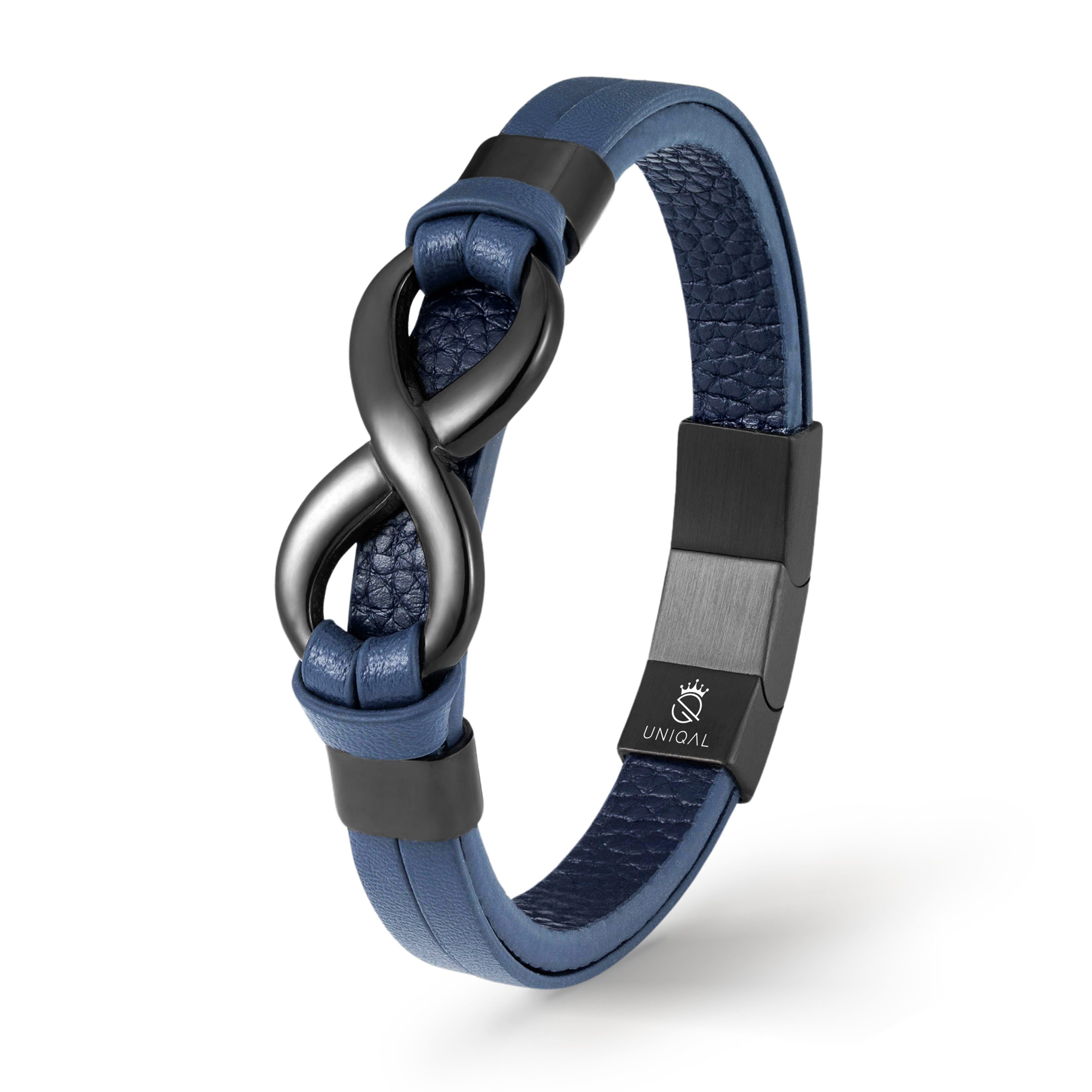 UNIQAL.DE Lederarmband Unendlichkeit Leder Armband "INFINITY" Herren (Edelstahl, Echtleder, Casual Style, Handgefertigt), Designed in Germany mehr