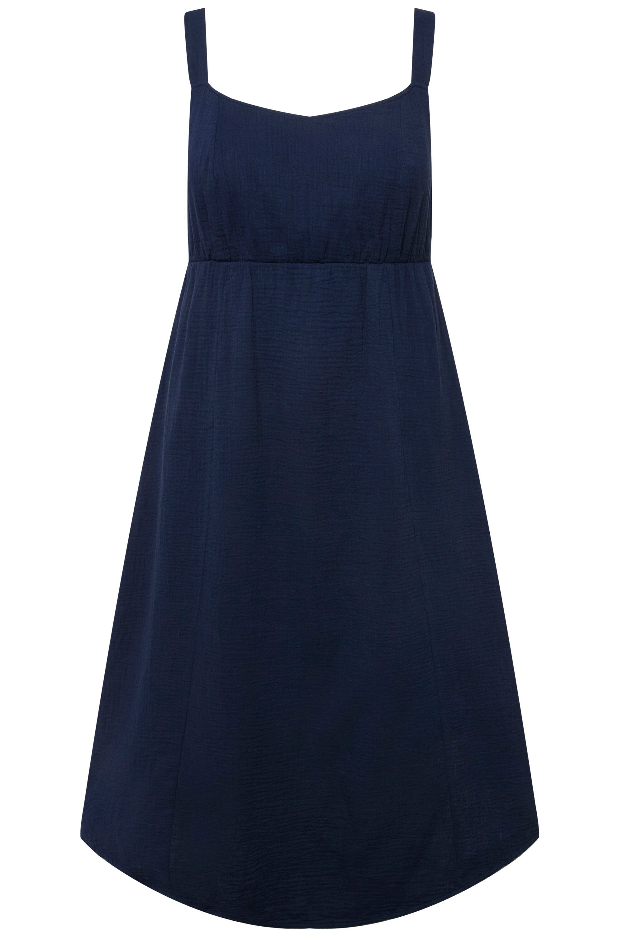 Ulla Popken Maxikleid Midikleid Musslin Zipfelsaum günstig online kaufen
