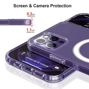 Widmann-Shop Handyhülle MagSafe Hülle für Apple iPhone 15 14 13 12 11 X Pro Mini Max Plus Case, Wireless Charging kompatibel