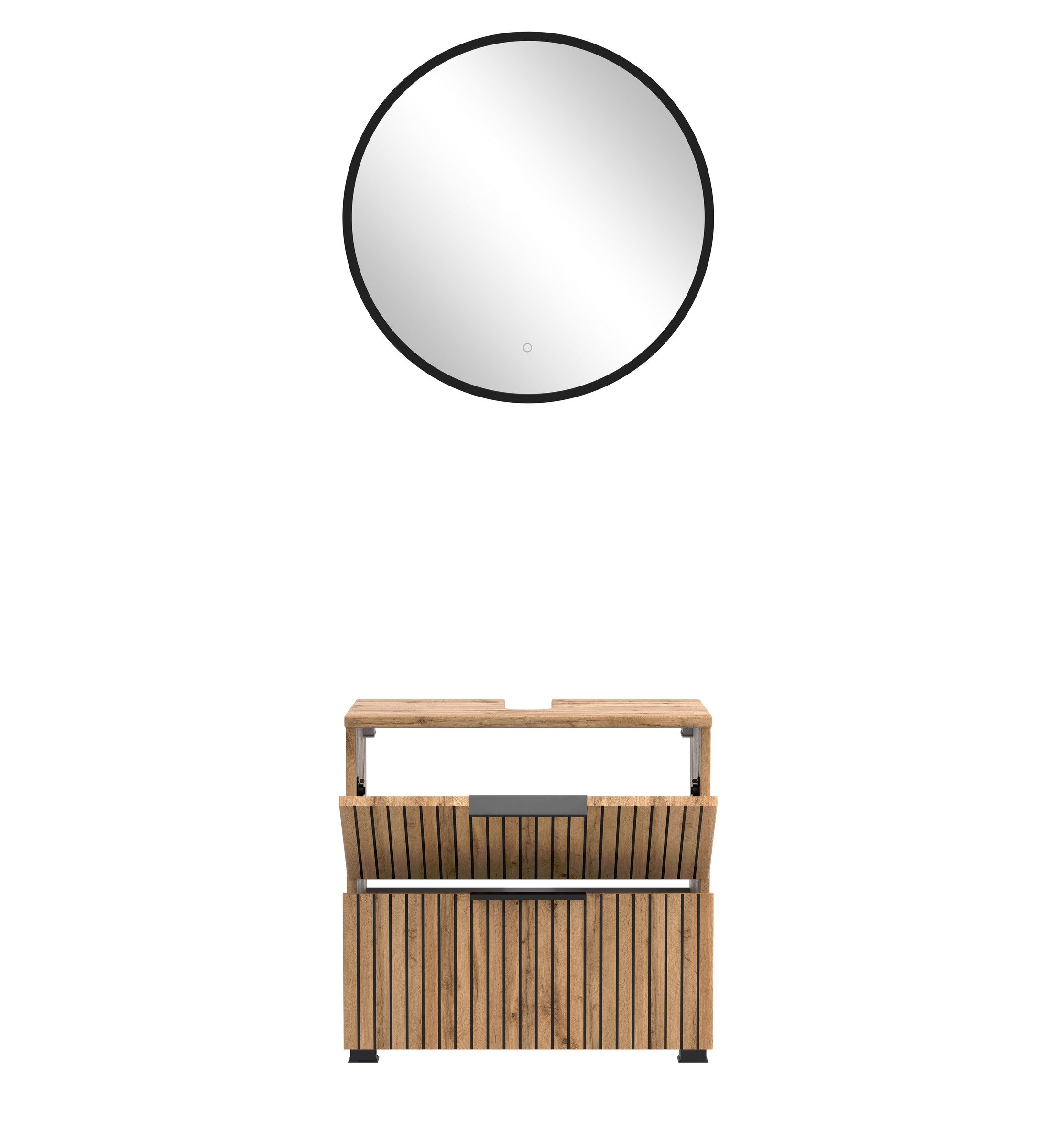 HELD MÖBEL Badmöbel-Set (2-tlg) in Wotaneiche - 60x35cm (BxT), (2-tlg)