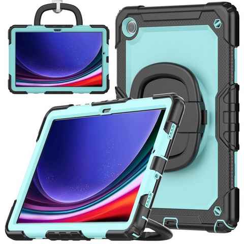 Wigento Tablet-Hülle Für Samsung Galaxy Tab A9 Plus aufstellbare 360 Grad Hybrid Tasche