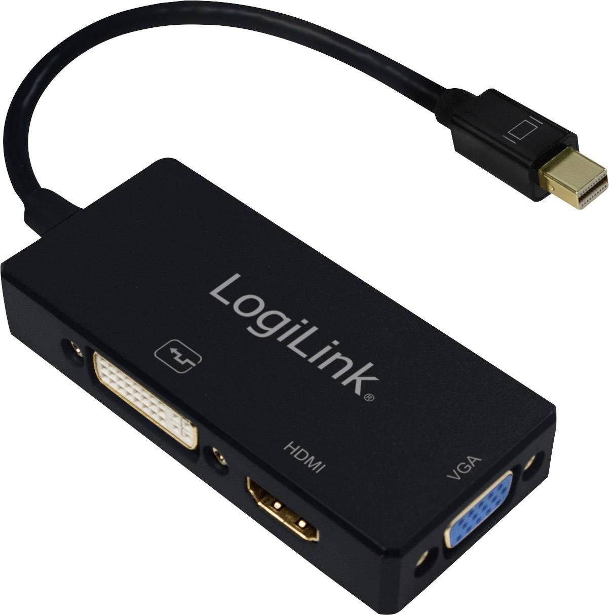 LOGILINK 4K Mini DisplayPort 1.2 zu DVI/HDMI/VGA Adapter Computer-Kabel
