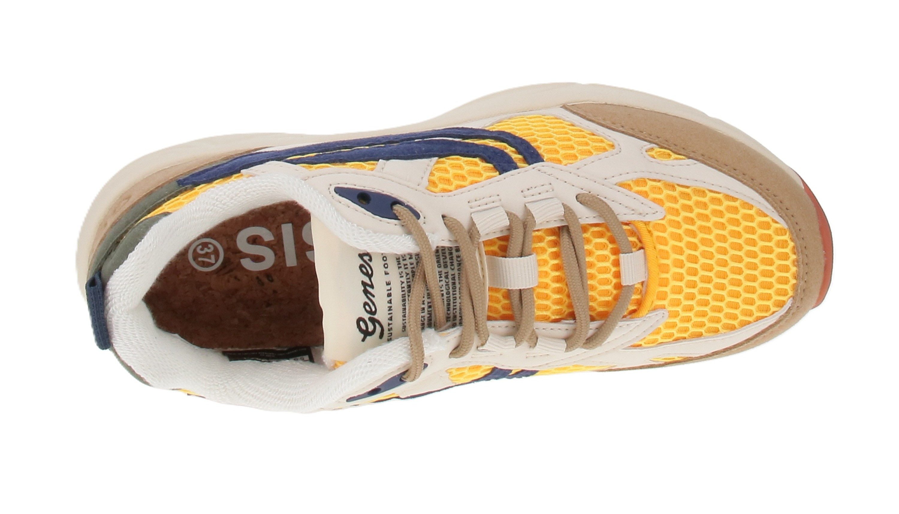Genesis Footwear 1005847 G-Eco`99 2-Tone Mesh Sand-White-Yellow Sneaker