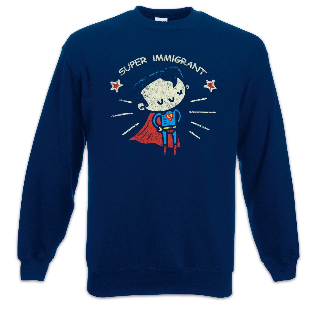 Sweatshirt Proud Immigrant Sweatshirt Super Refugee Einwanderer Man Flüchtling S