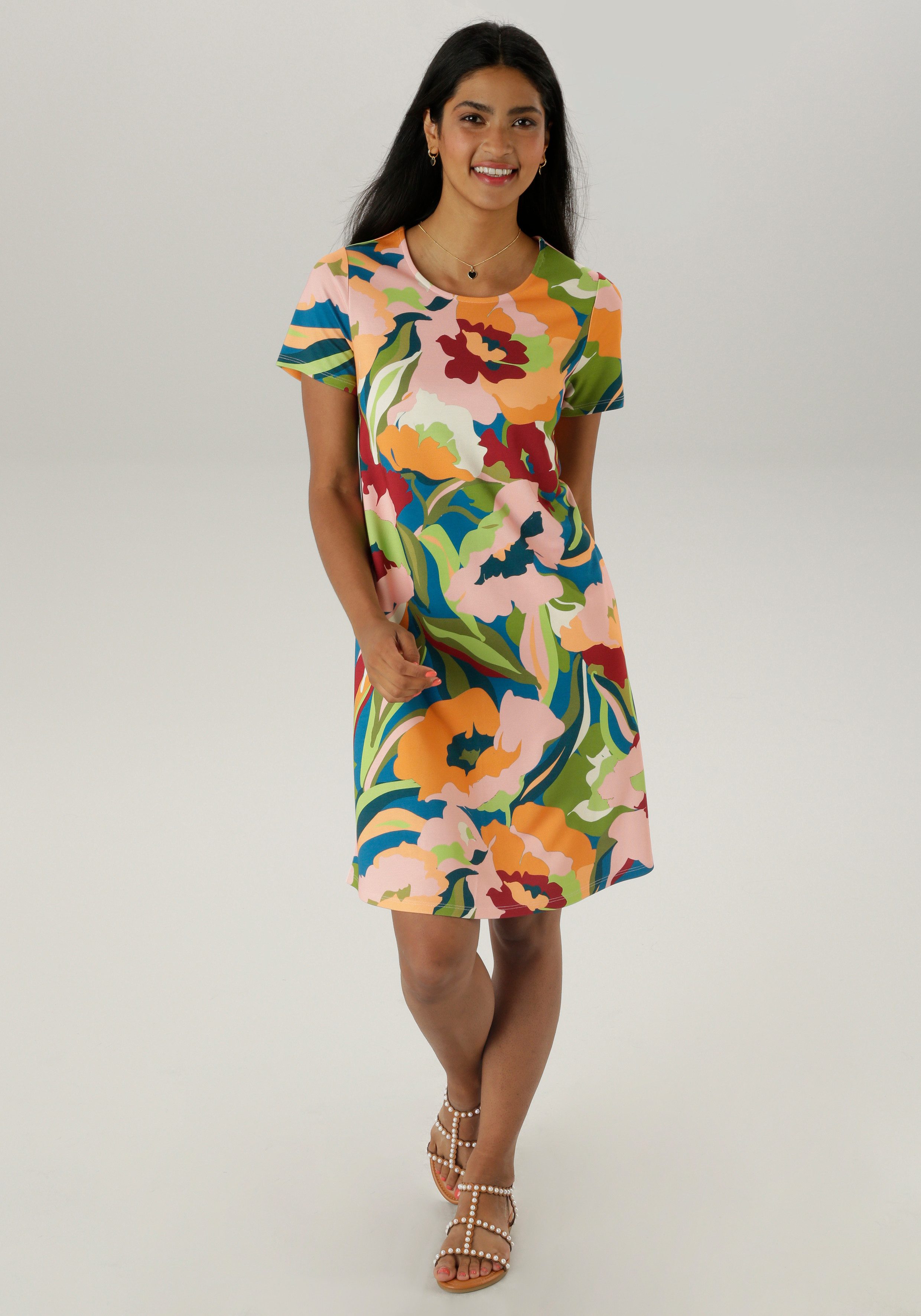 Aniston SELECTED Jerseykleid in leichte A-Linien-Form günstig online kaufen