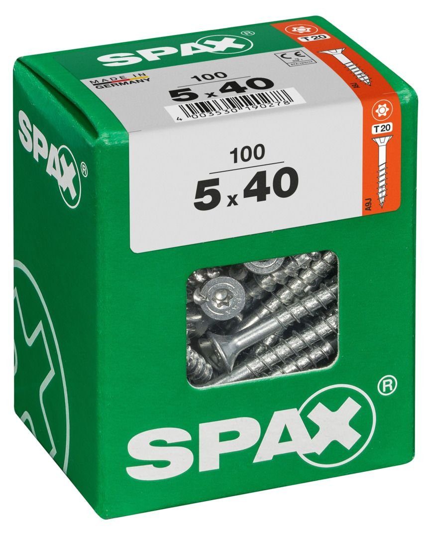Universalschrauben Holzbauschraube SPAX Spax 40 TX 100 20 mm - x 5.0