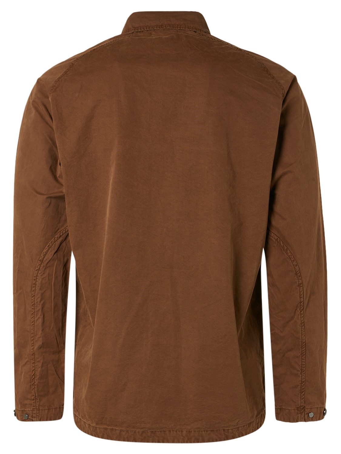 NO EXCESS Allwetterjacke Overshirt Button Closure Poplin Camel