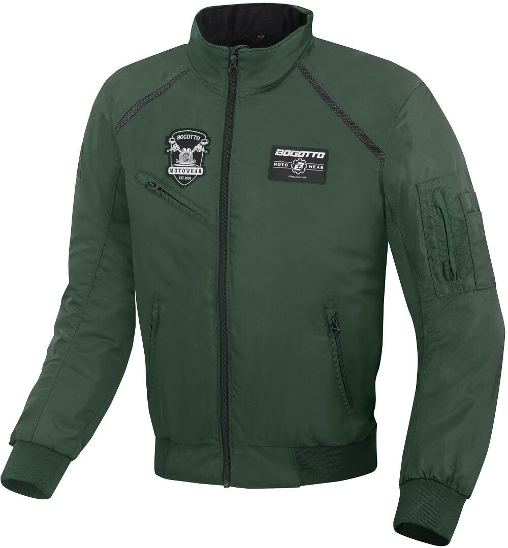 Bogotto Motorradjacke Boston Motorrad Textiljacke Dark Green