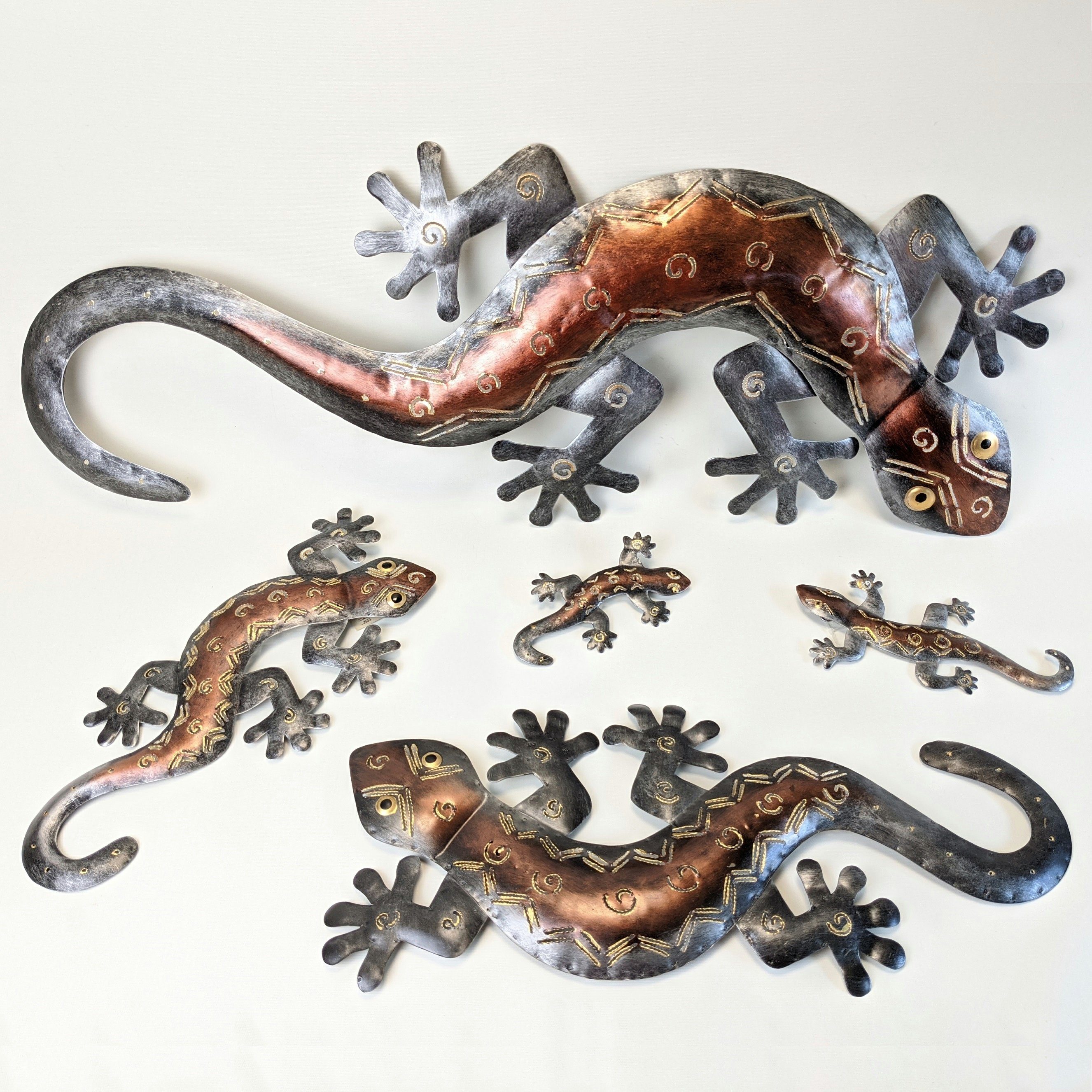(Packung) - Wanddeko Wanddekoobjekt Gecko ThoKuToys