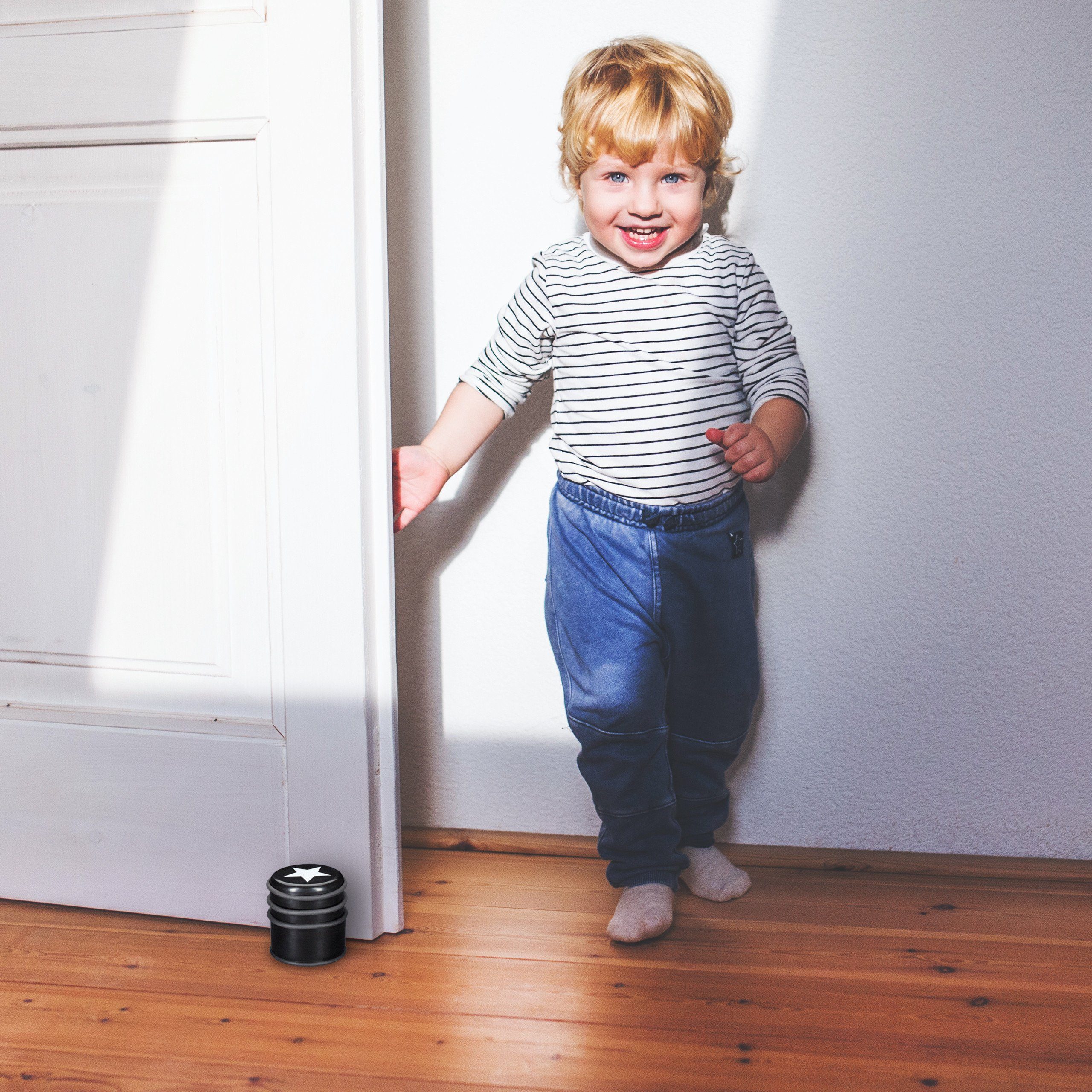 relaxdays Türstopper mit St, Schwarz günstig online kaufen