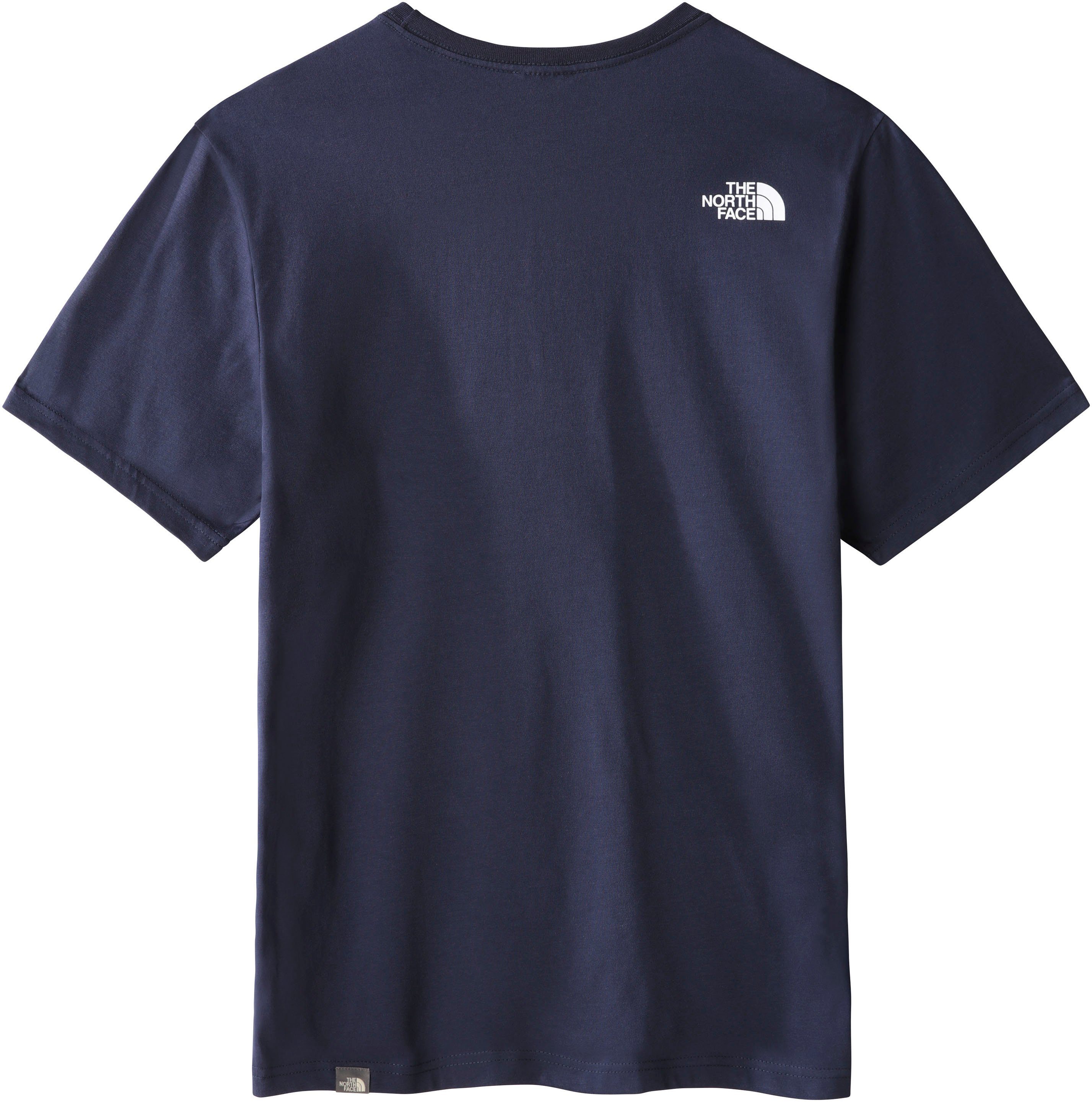 The North Face T-Shirt EASY TEE Großer Logo-Print marine