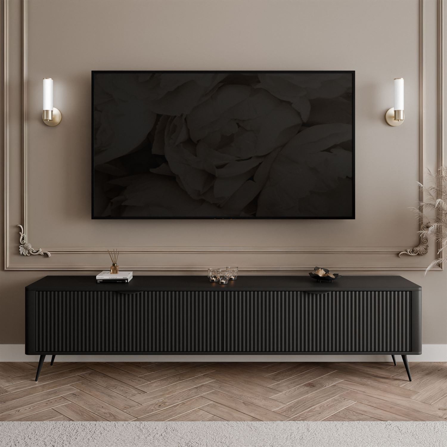 Lookway TV-Schrank SCARLETT 2D 200 cm auf Beinen Breite: 200 cm günstig online kaufen