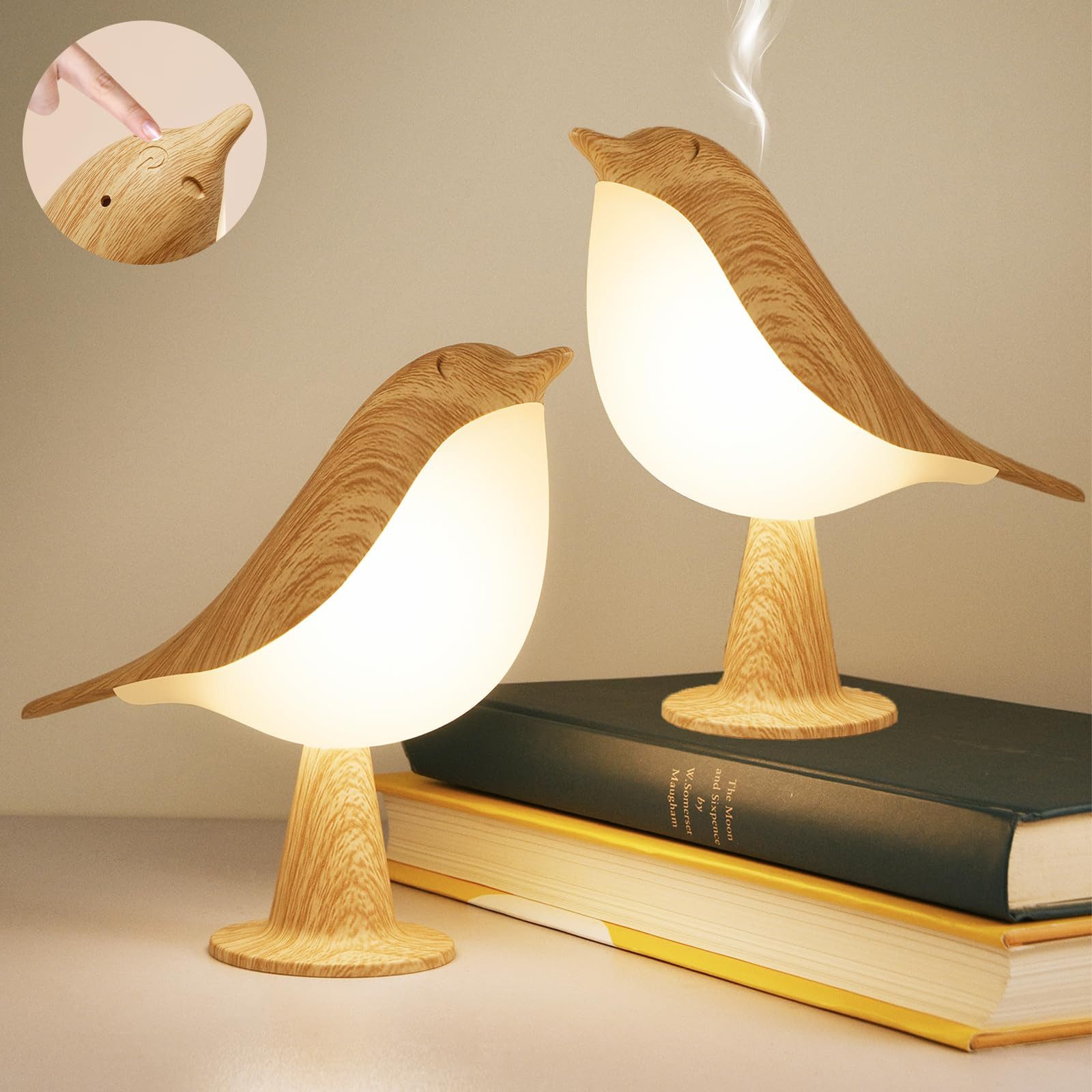 BlingBin LED Nachttischlampe Vogel Nachtlicht Kabellos günstig online kaufen