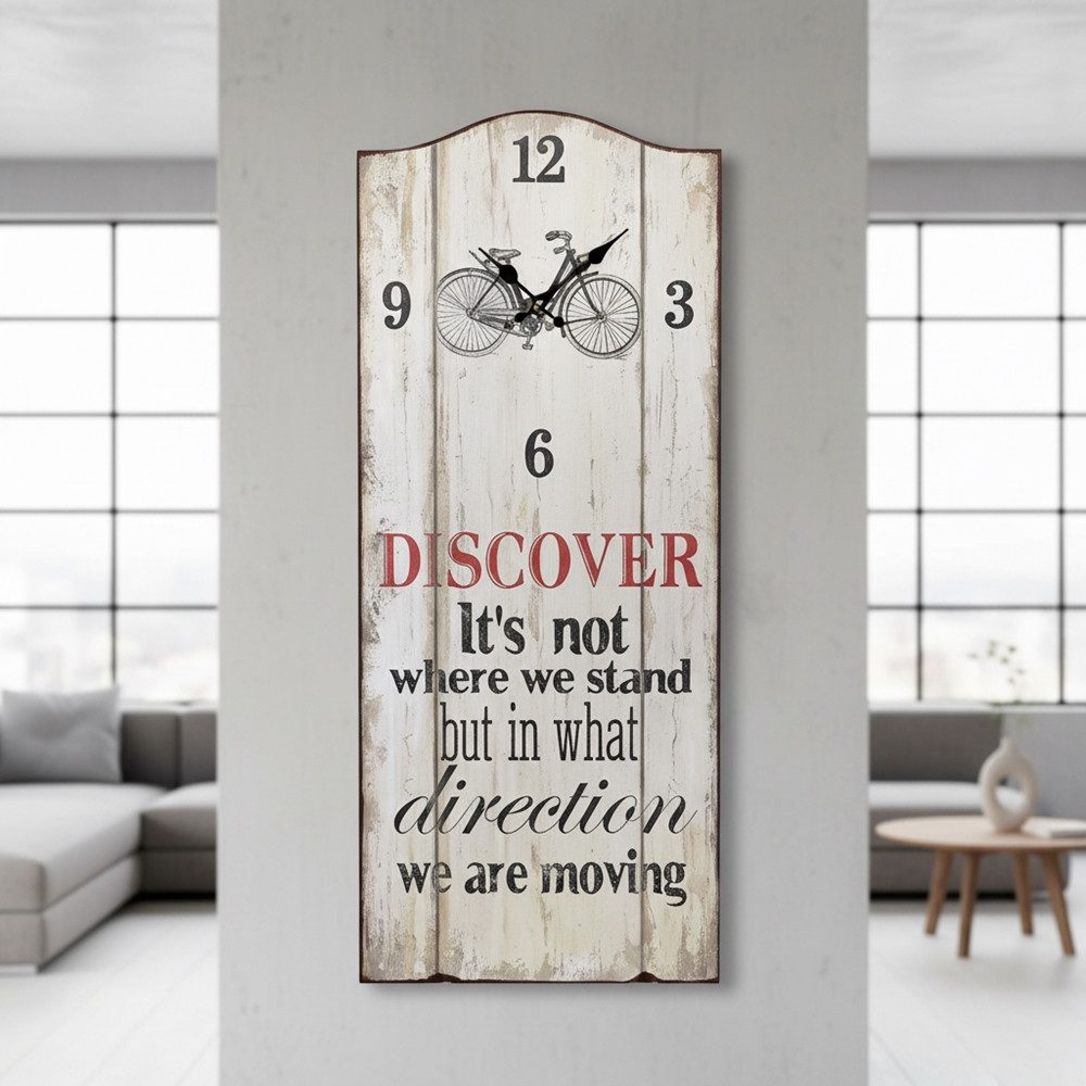 Mucola Wanduhr Uhr Wanduhr Dekouhr Design XXL Wand Küchenuhr Holzuhr Uhr 70x30 cm