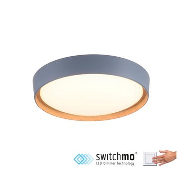 click-licht LED Deckenleuchte LED Deckenleuchte Emilia in Hellblau 29W 3400lm, keine Angabe, Leuchtmittel enthalten: Ja, fest verbaut, LED, warmweiss, Deckenlampe, Deckenbeleuchtung, Deckenlicht