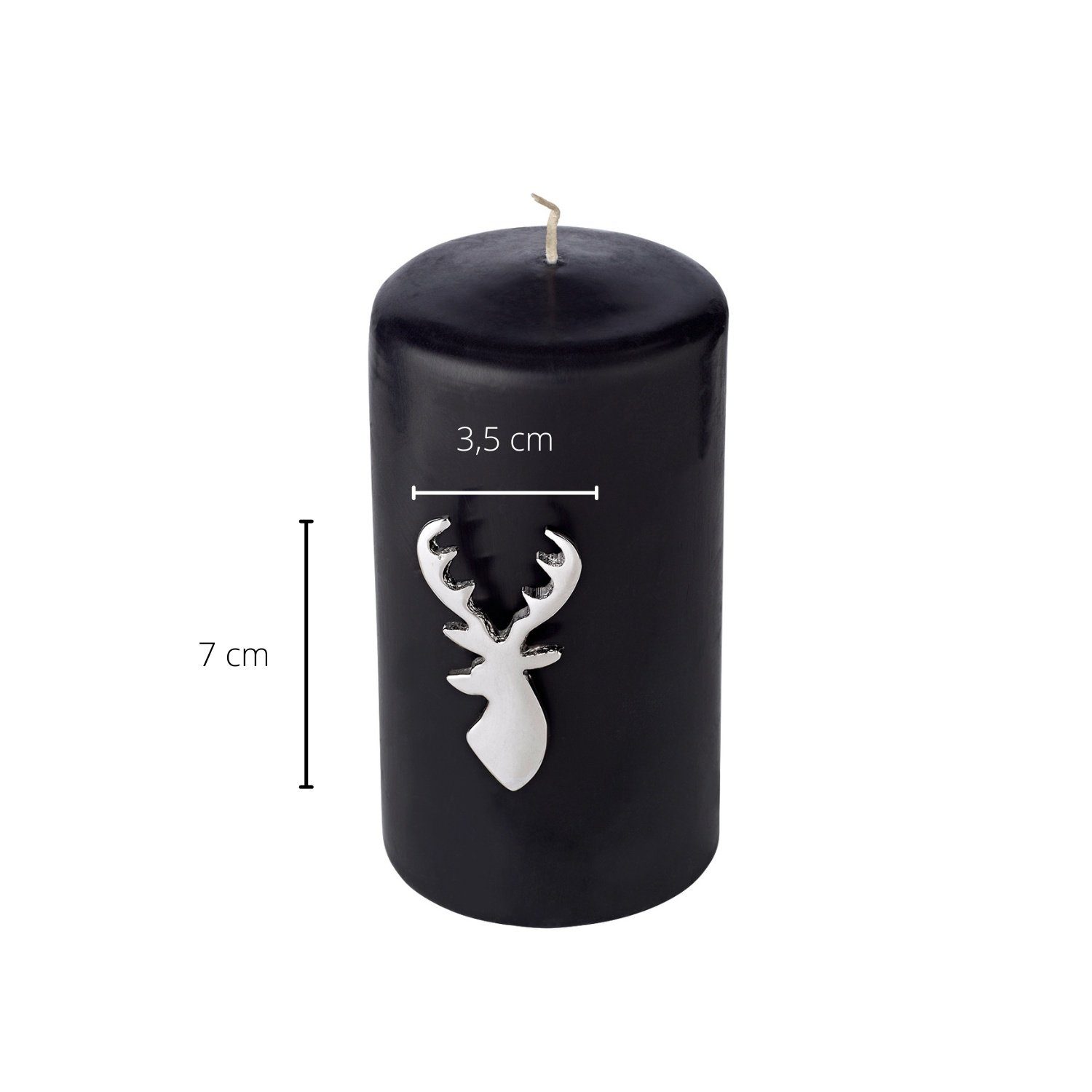 EDZARD Kerzenständer Kerzenpin, silberfarben, Kerzenstecker für Stumpenkerzen