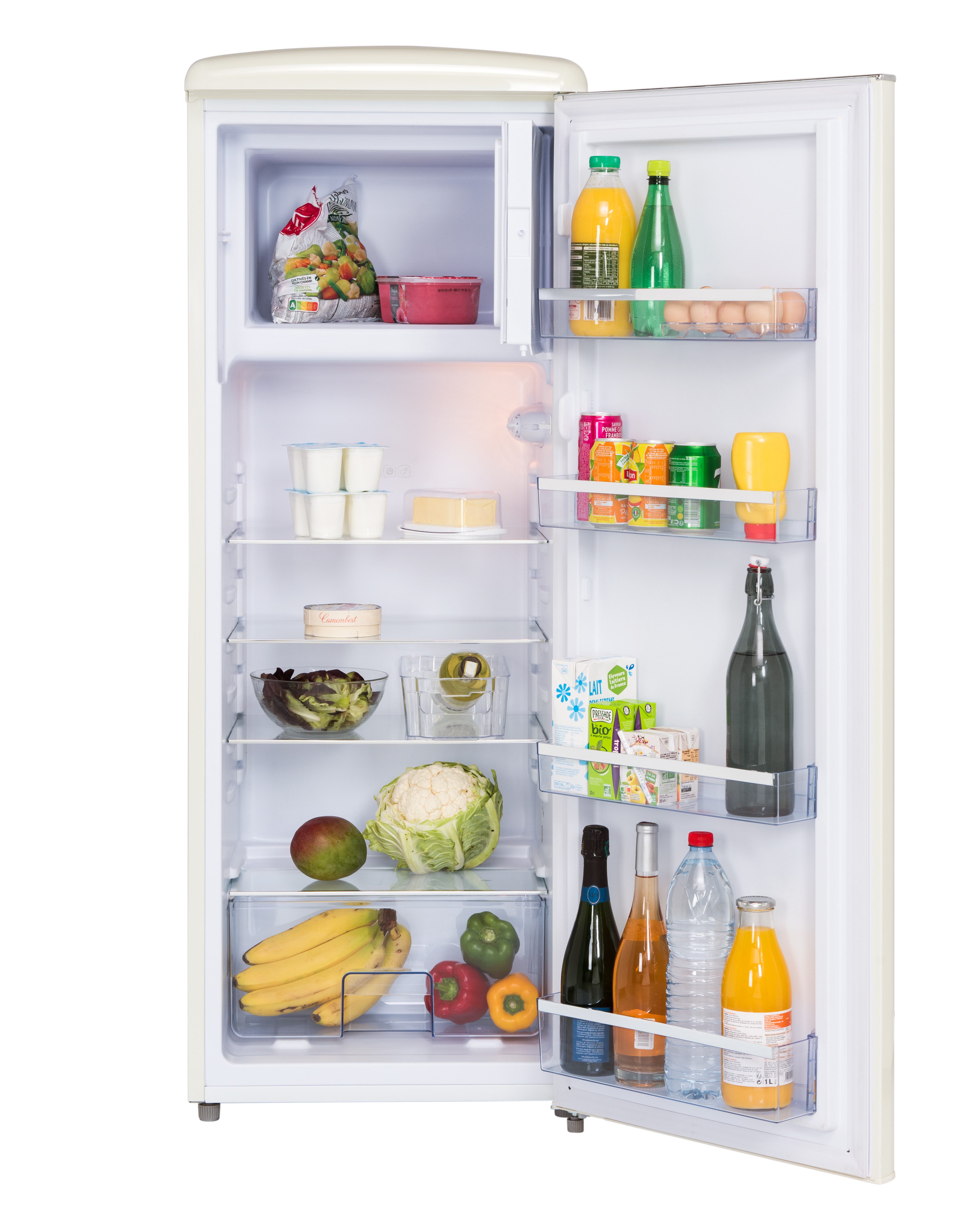 FrigeluX Kühl-/Gefrierkombination RF218RCA++, Retro-Design