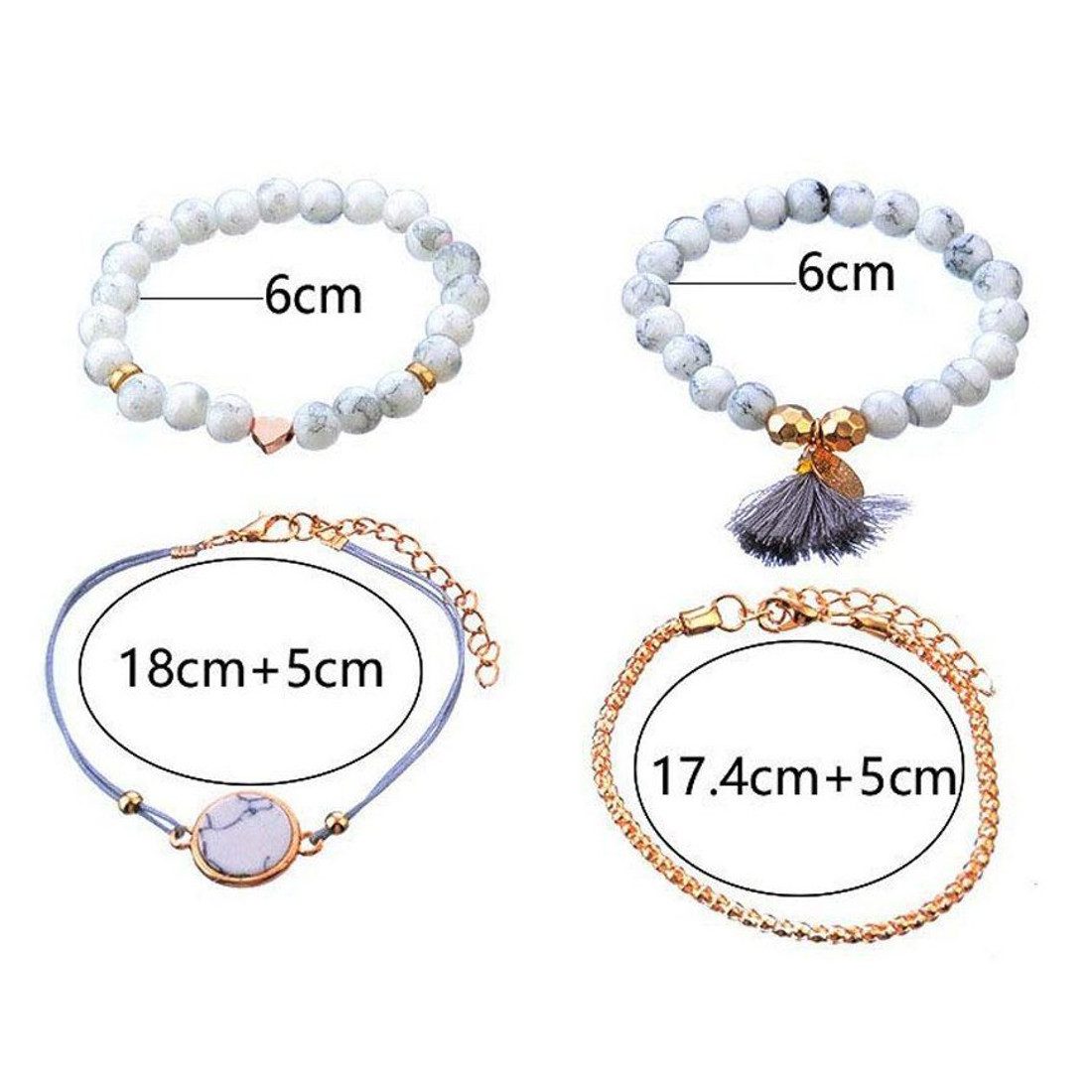 KARMA Armband Set 4 teilig Boho günstig online kaufen