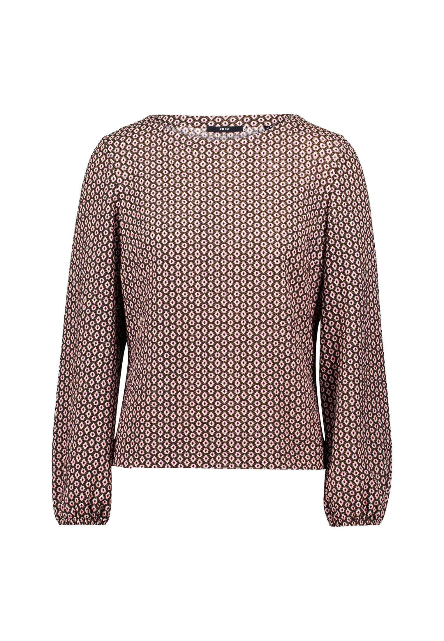 Zero Klassische Bluse Damen mit grafischem Print