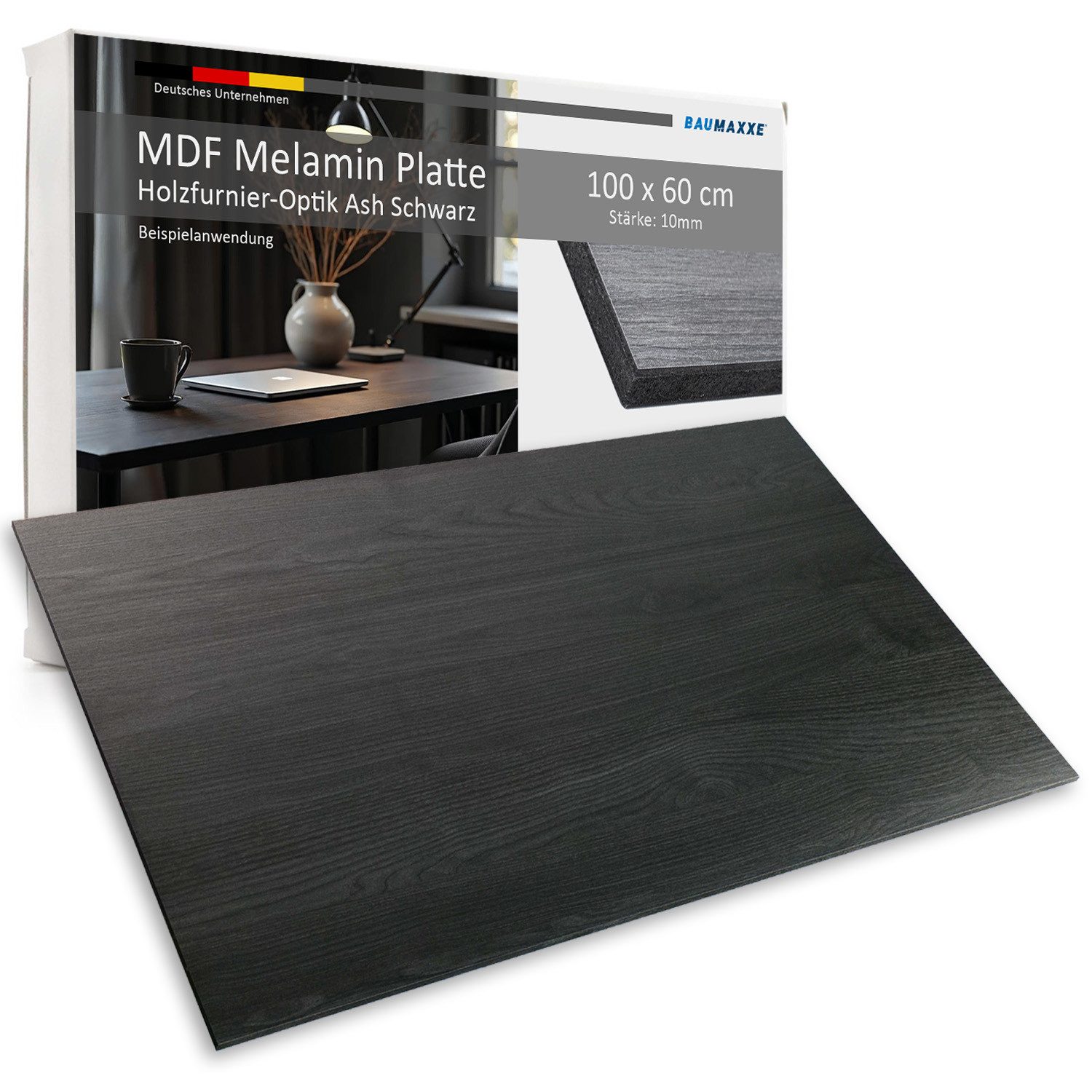 Baumaxxe Tischplatte Baumaxxe Tischplatte I 100 x 60 cm I rechteckig I 10 mm I bm336