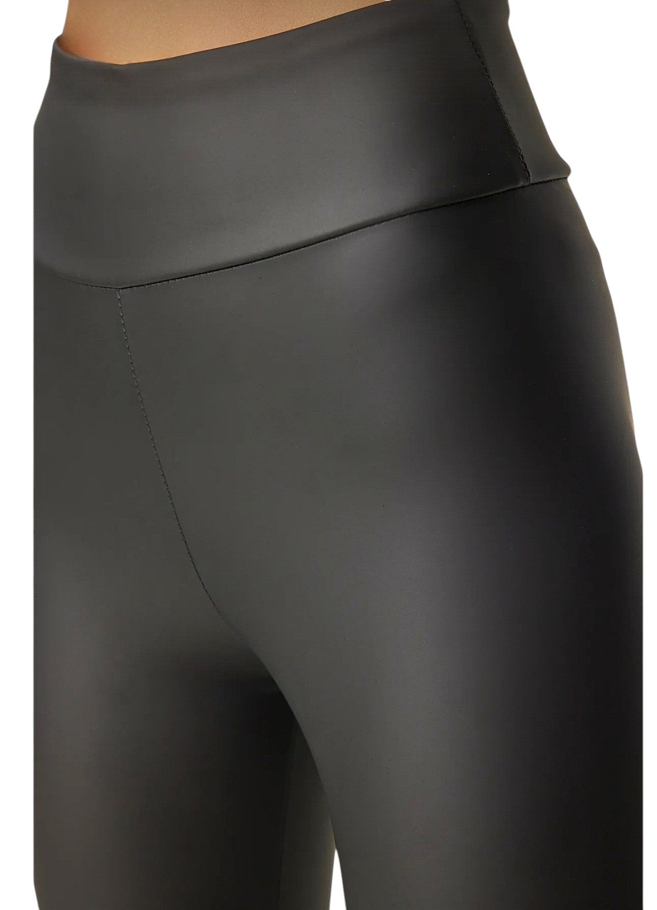 fashionshowcase Highwaist Leggings Damen Kunstlederleggings Thermo – mit Innenfutter Fleece-Futter für zusätzliche Wärme