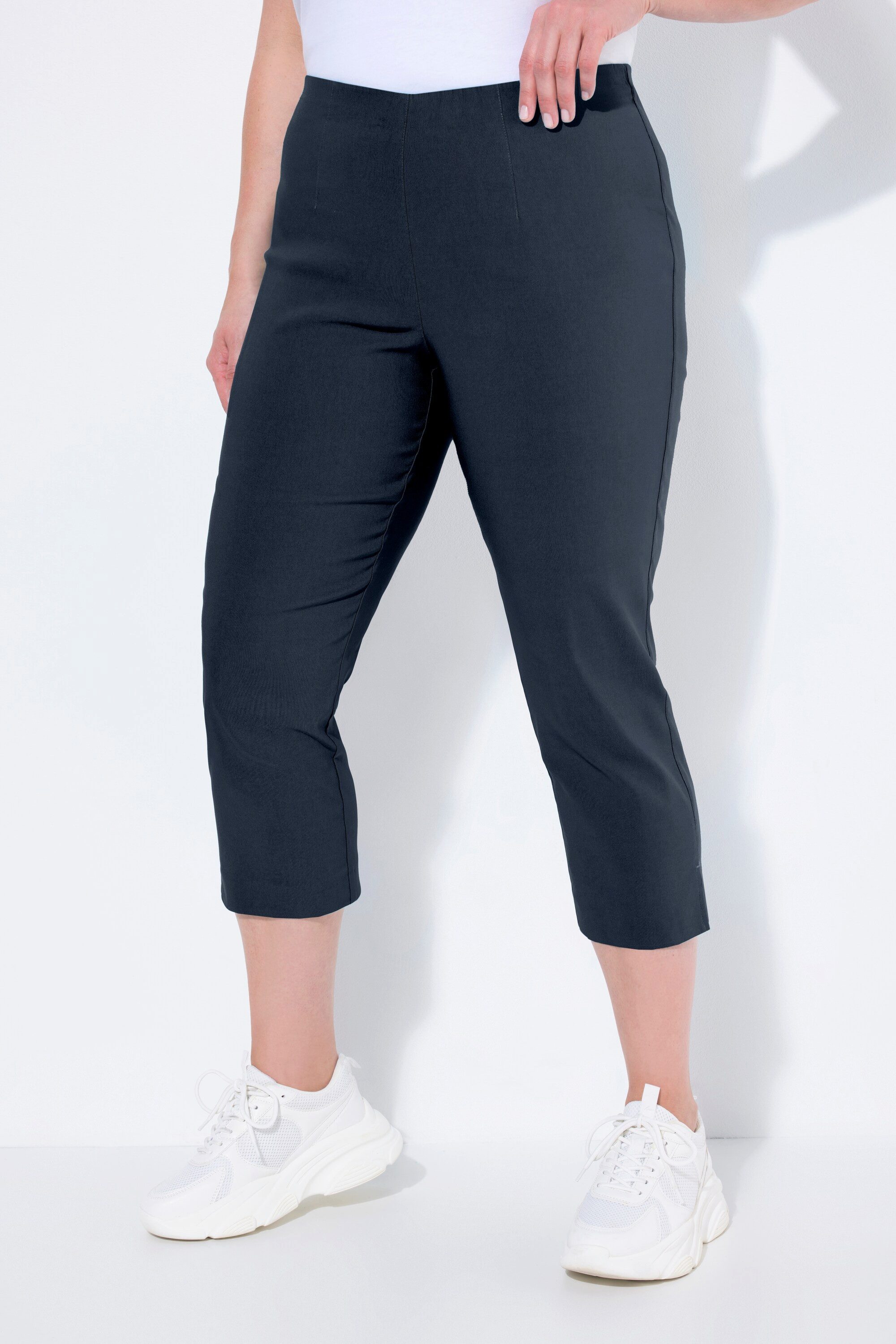 Ulla Popken Funktionshose Bengalinhose wadenlang Elastikbund günstig online kaufen